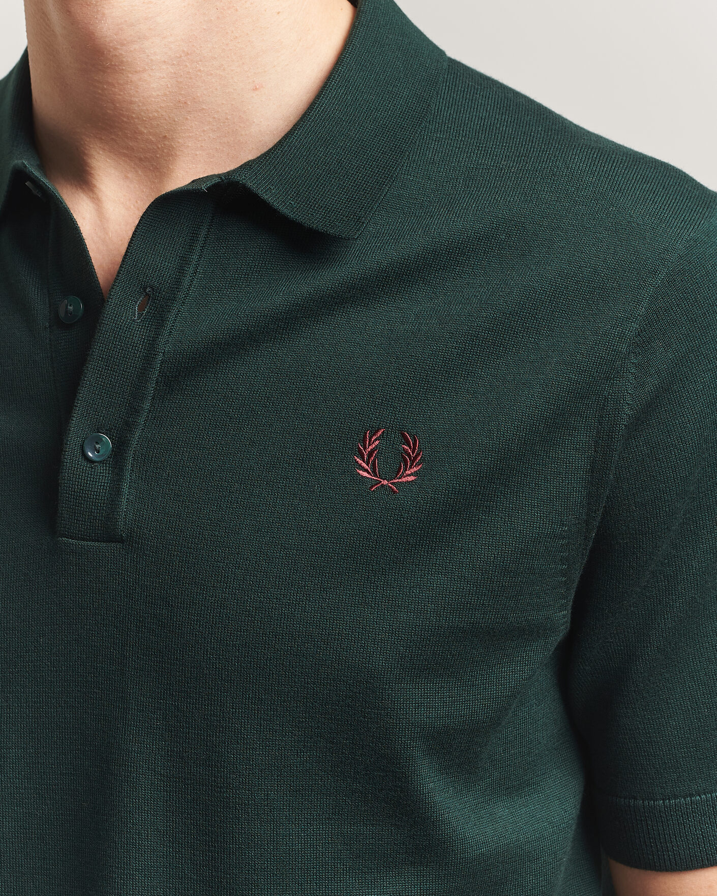 Uomini | Polo | Fred Perry | Cotton Knitted Polo Grassroots Green