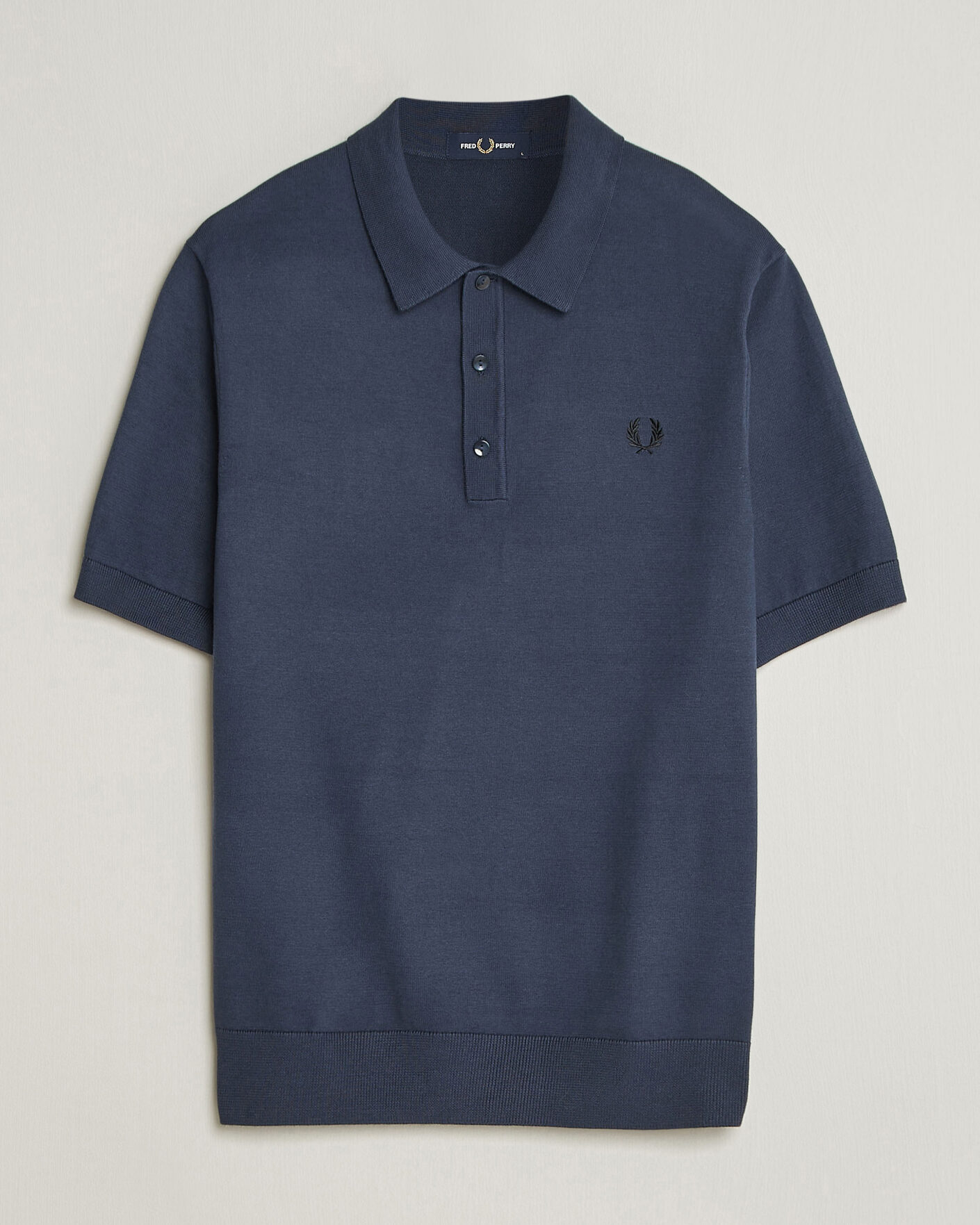 Uomini | Polo | Fred Perry | Cotton Knitted Polo Dark Airforce