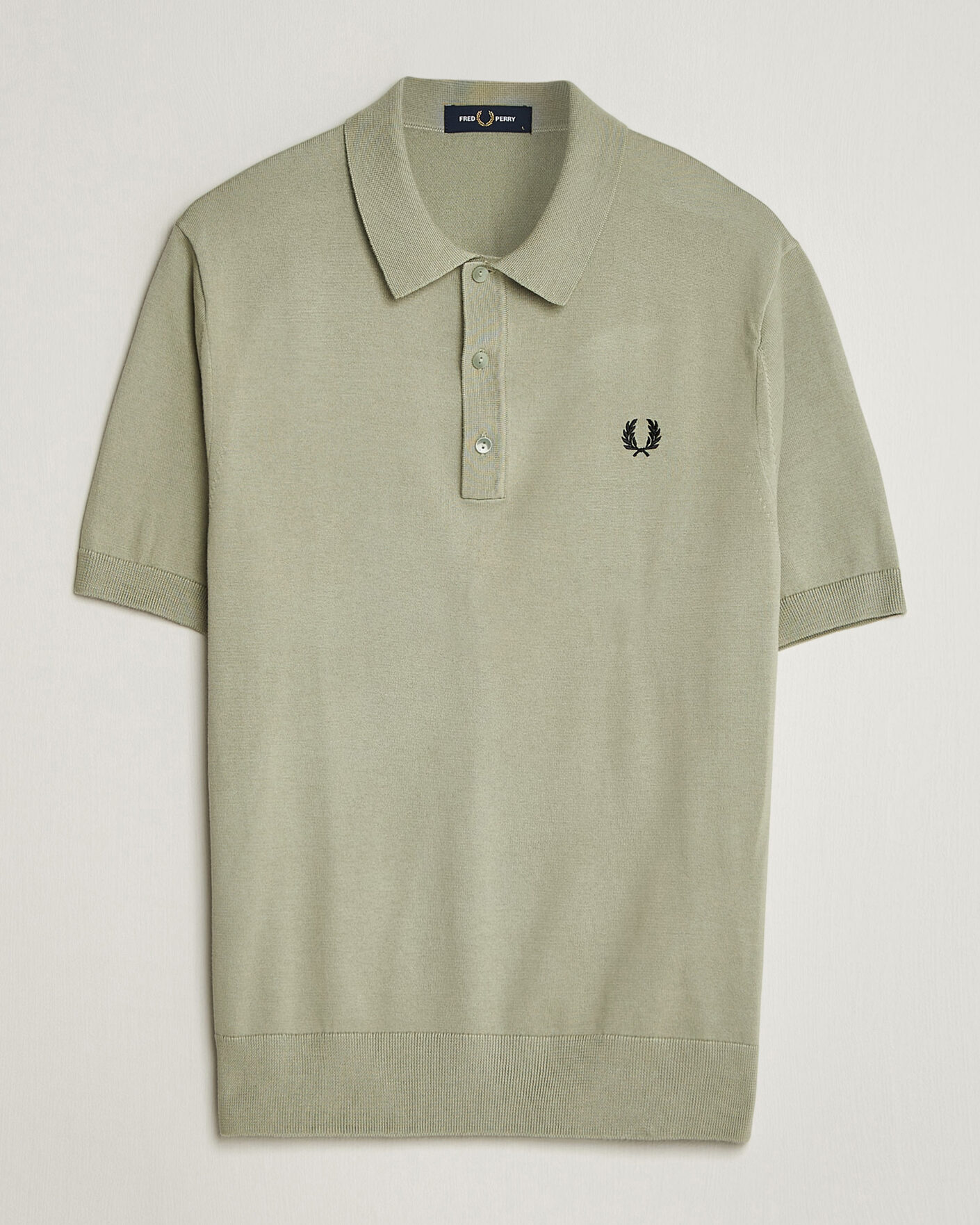 Uomini | Polo | Fred Perry | Cotton Knitted Polo Seagrass Green