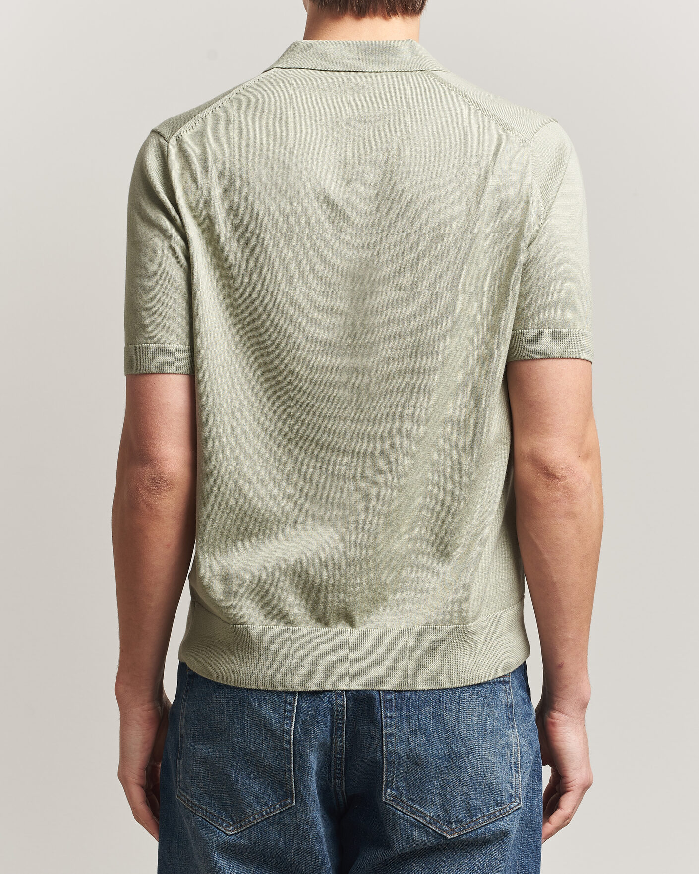 Uomini | Polo | Fred Perry | Cotton Knitted Polo Seagrass Green