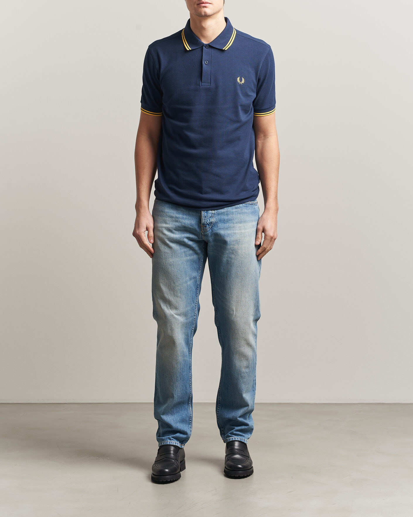 Uomini | Polo | Fred Perry | Twin Tipped Polo Shirt Tennis Blue