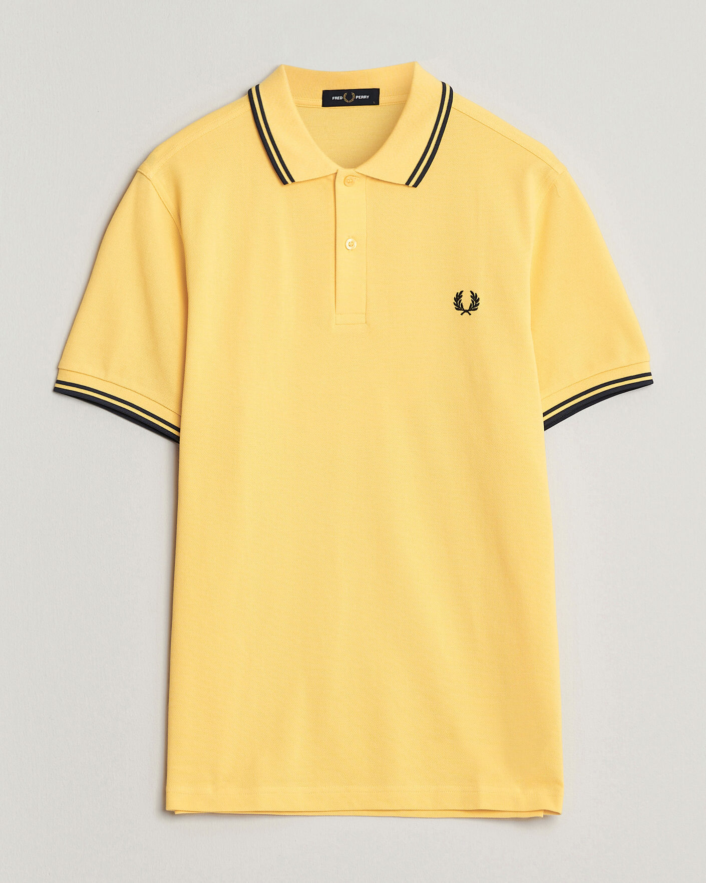 Uomini | Polo | Fred Perry | Twin Tipped Polo Shirt Lemon Yellow