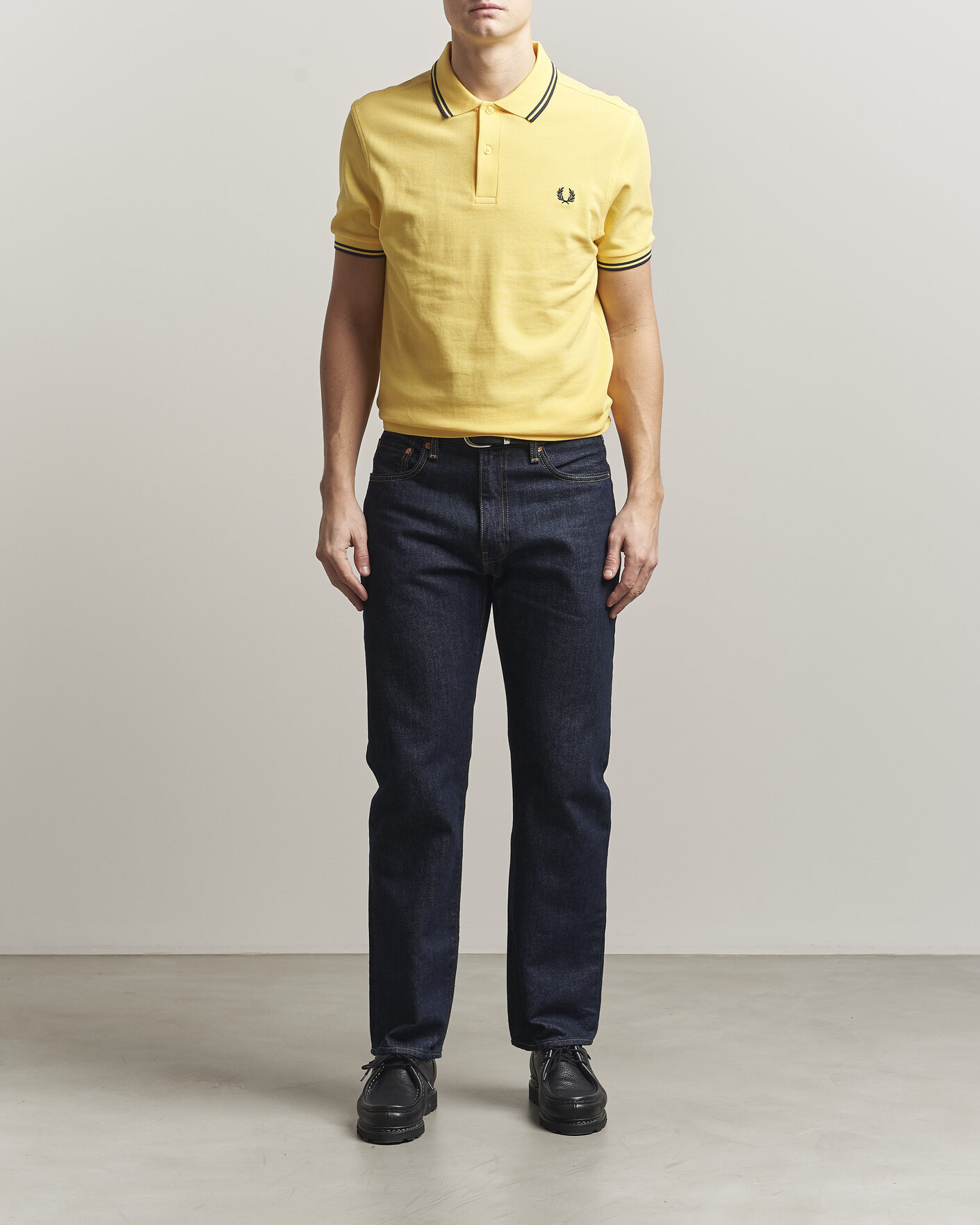 Uomini | Polo | Fred Perry | Twin Tipped Polo Shirt Lemon Yellow