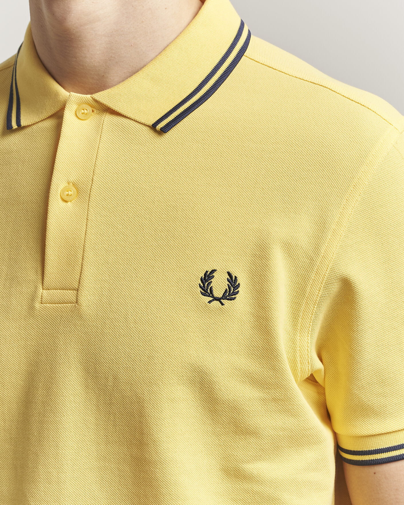 Uomini | Polo | Fred Perry | Twin Tipped Polo Shirt Lemon Yellow