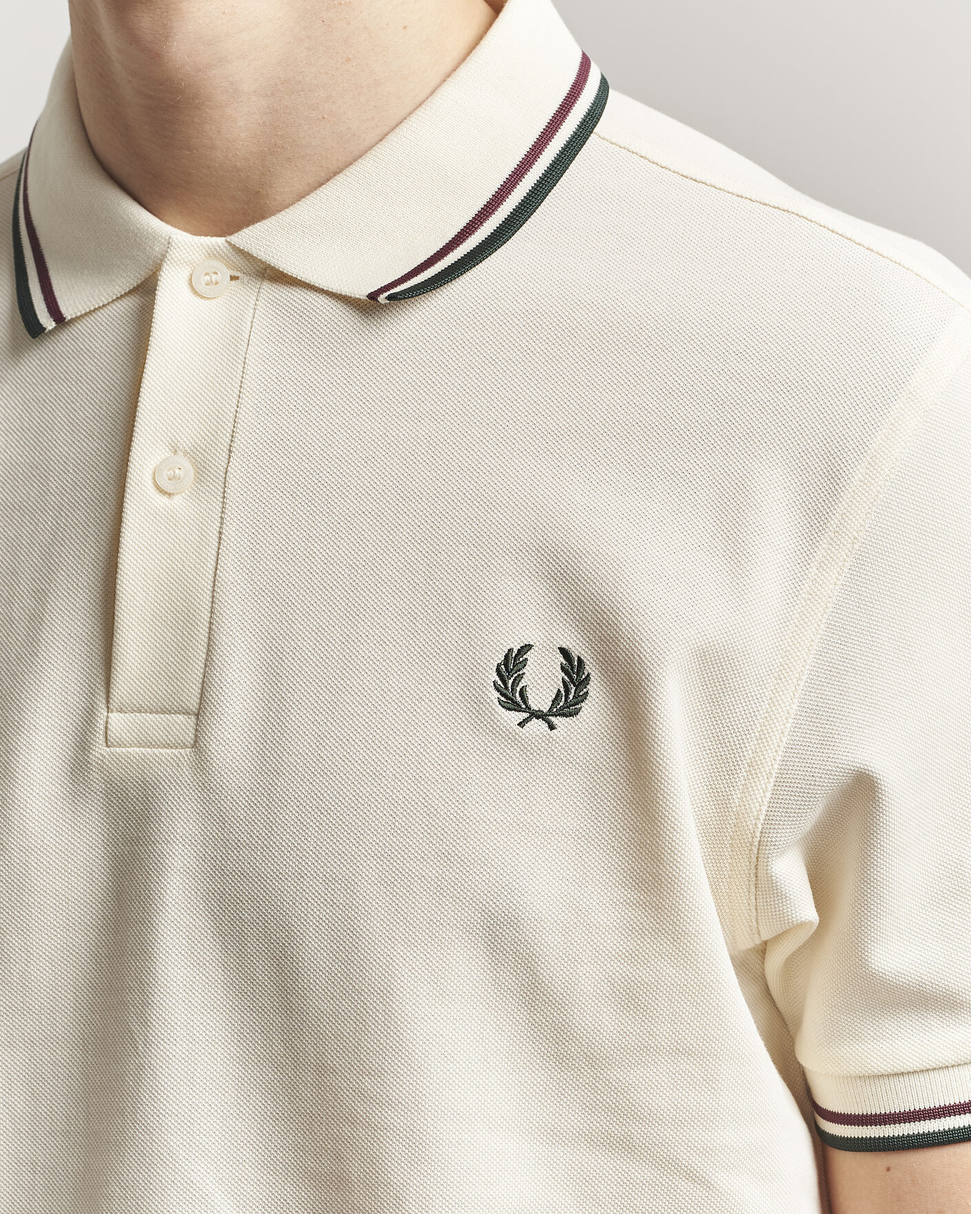 Uomini | Polo | Fred Perry | Twin Tipped Polo Shirt Ecru