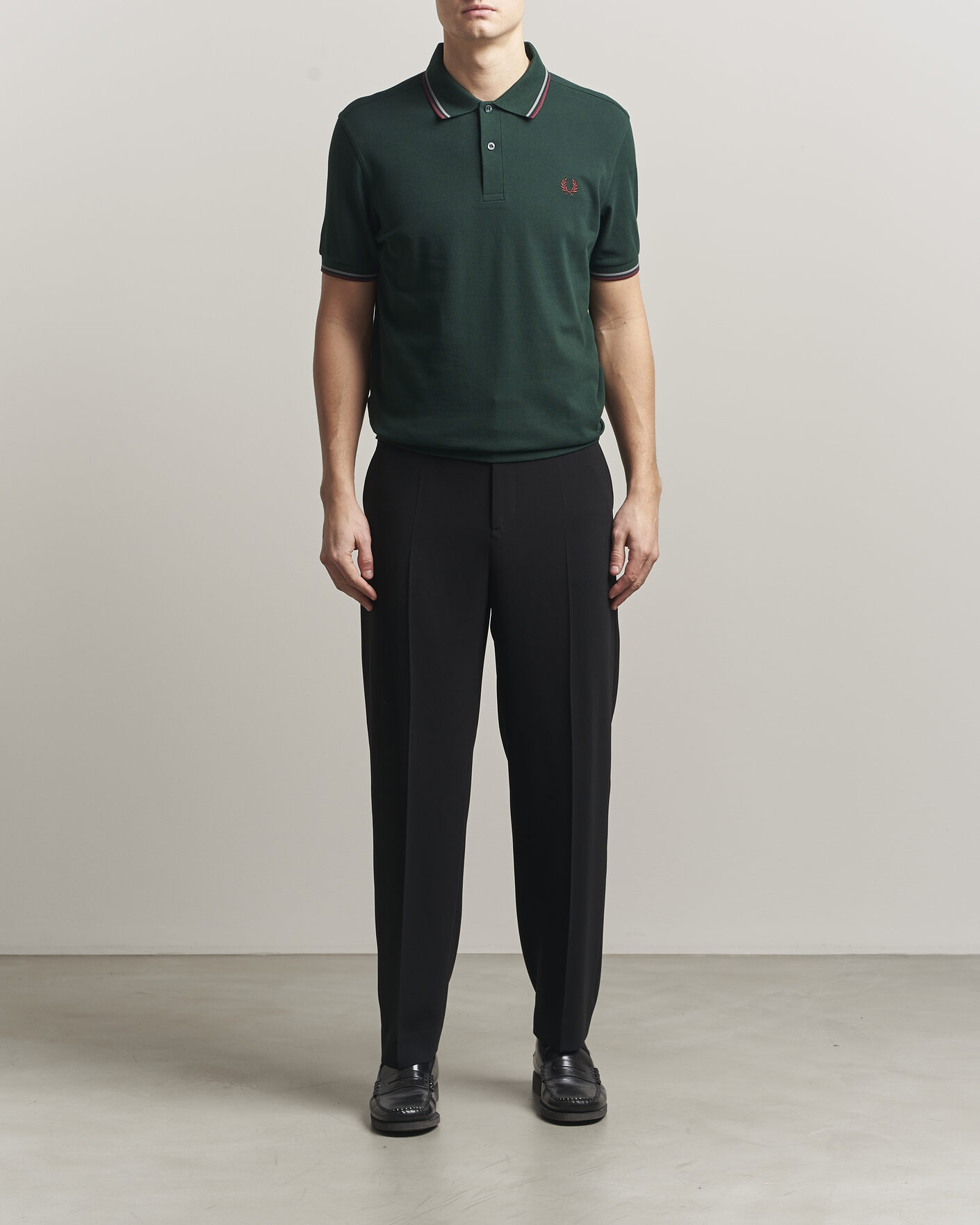 Uomini | Polo | Fred Perry | Twin Tipped Polo Shirt Grassroots Green