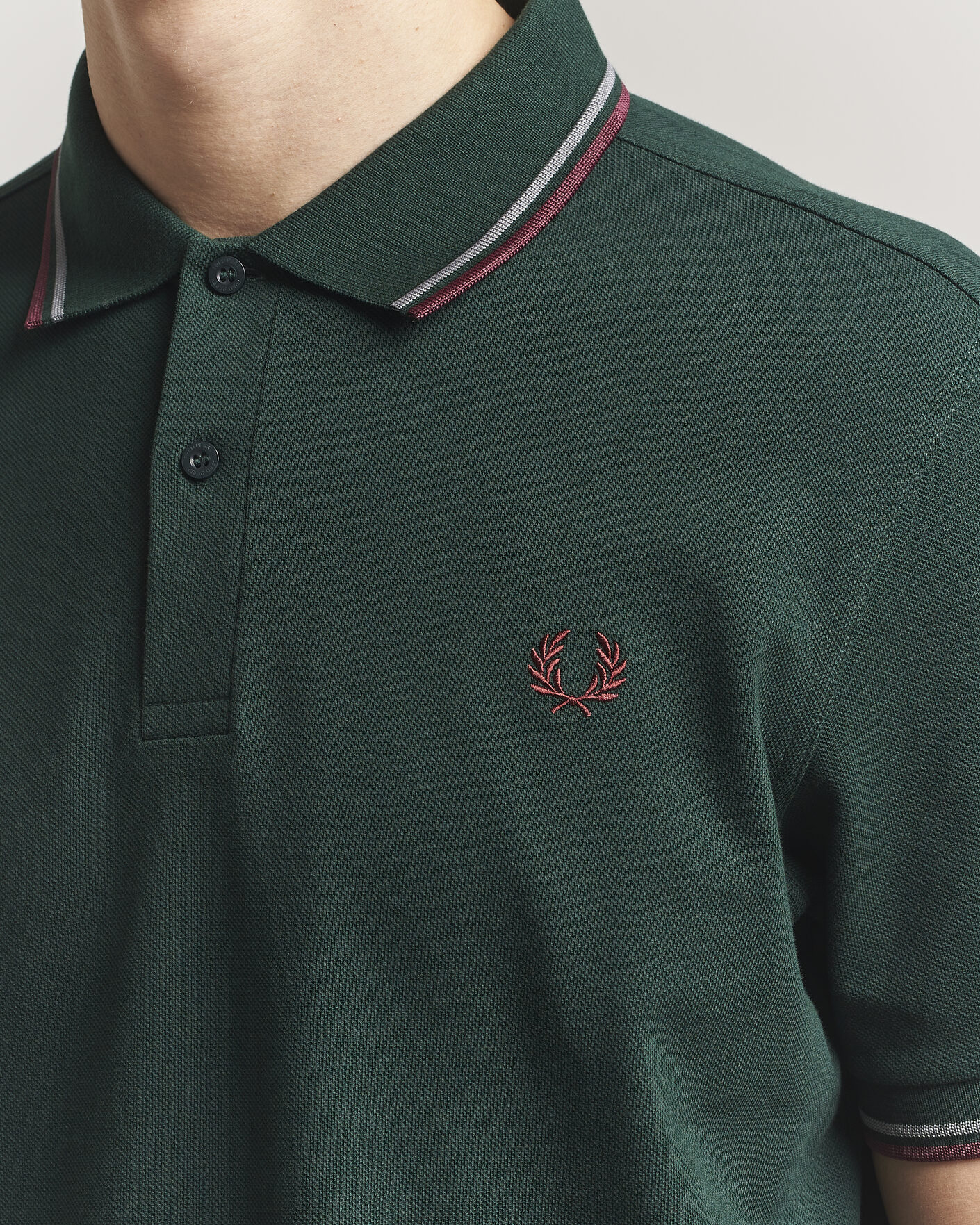 Uomini | Polo | Fred Perry | Twin Tipped Polo Shirt Grassroots Green