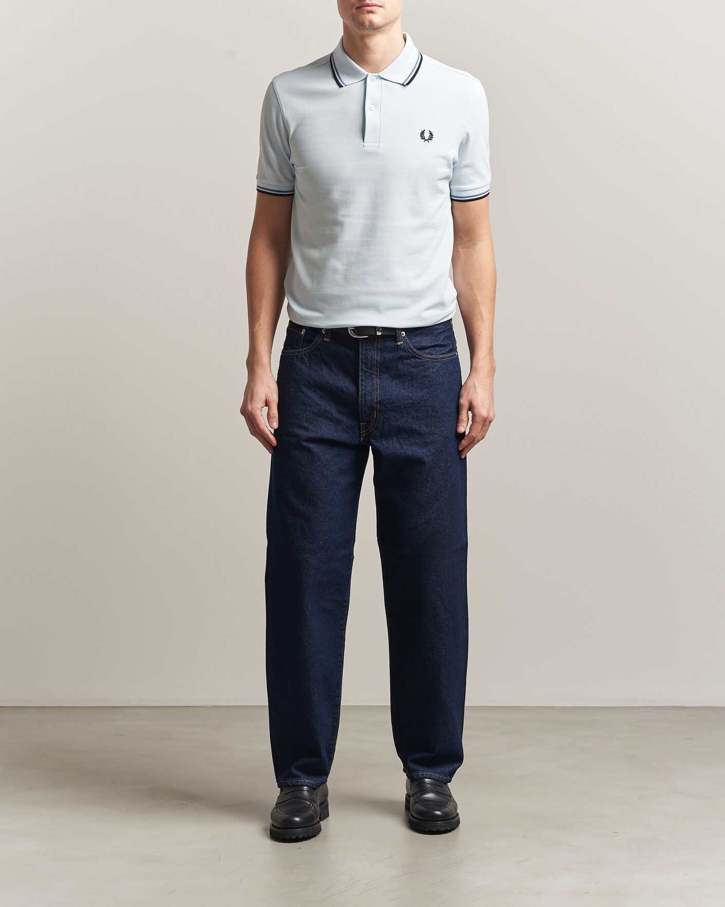 Uomini | Polo | Fred Perry | Twin Tipped Polo Shirt Light Ice