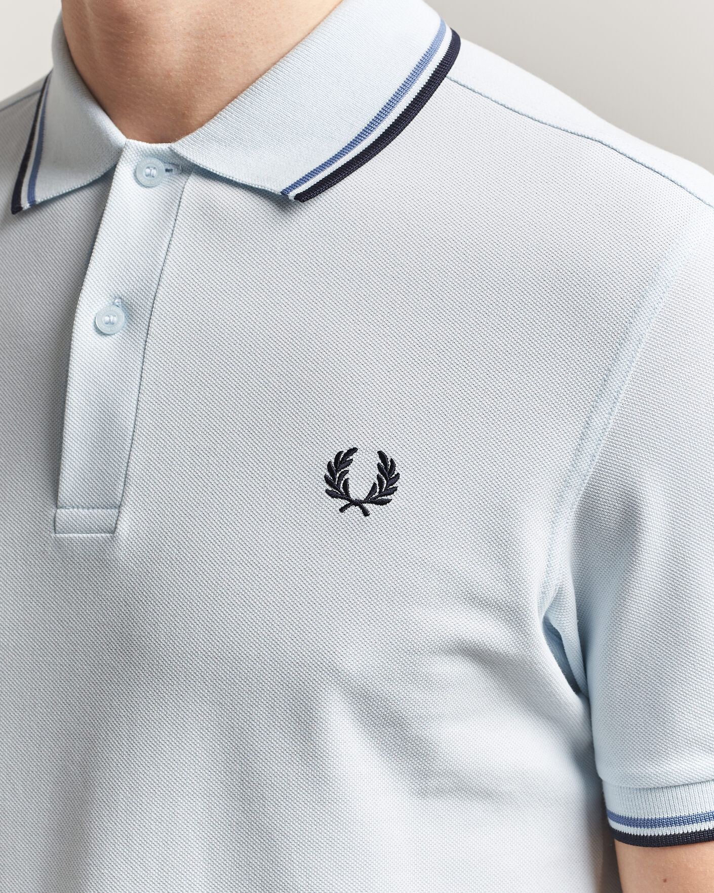 Uomini | Polo | Fred Perry | Twin Tipped Polo Shirt Light Ice