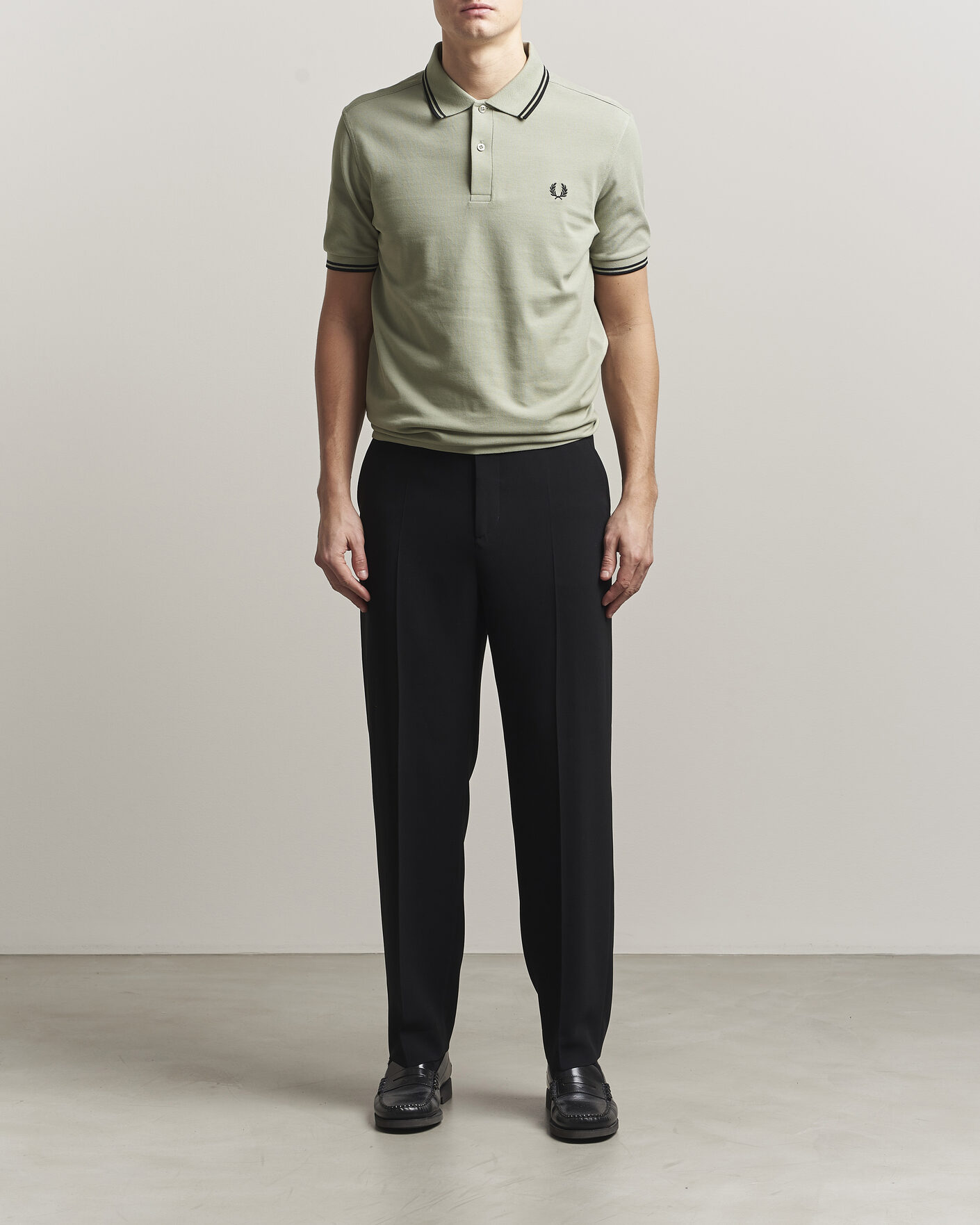 Uomini | Polo | Fred Perry | Twin Tipped Polo Shirt Seagrass Green