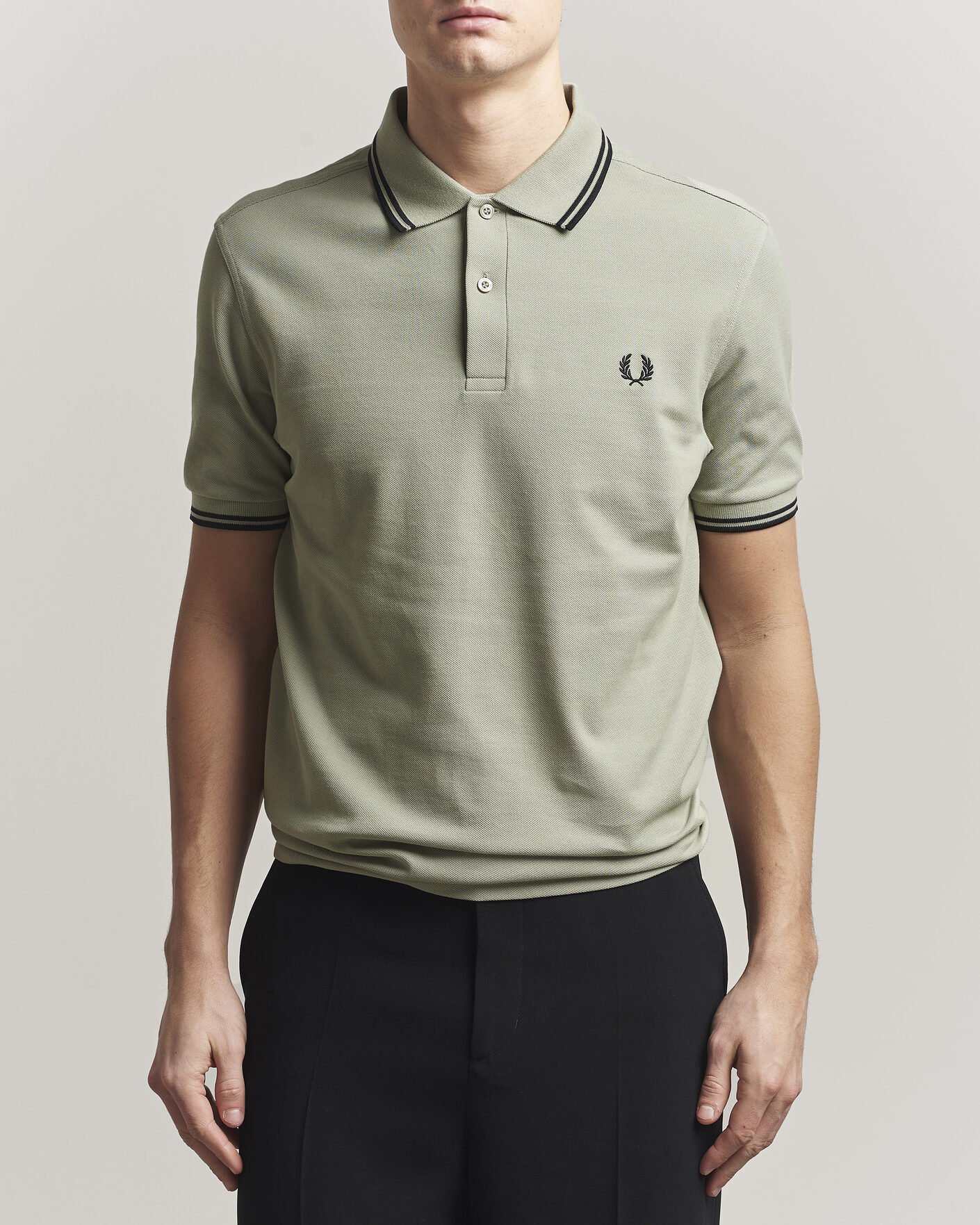 Uomini | Polo | Fred Perry | Twin Tipped Polo Shirt Seagrass Green