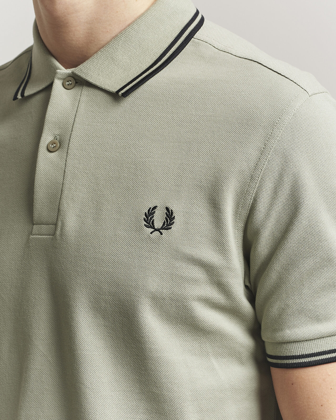 Uomini | Polo | Fred Perry | Twin Tipped Polo Shirt Seagrass Green