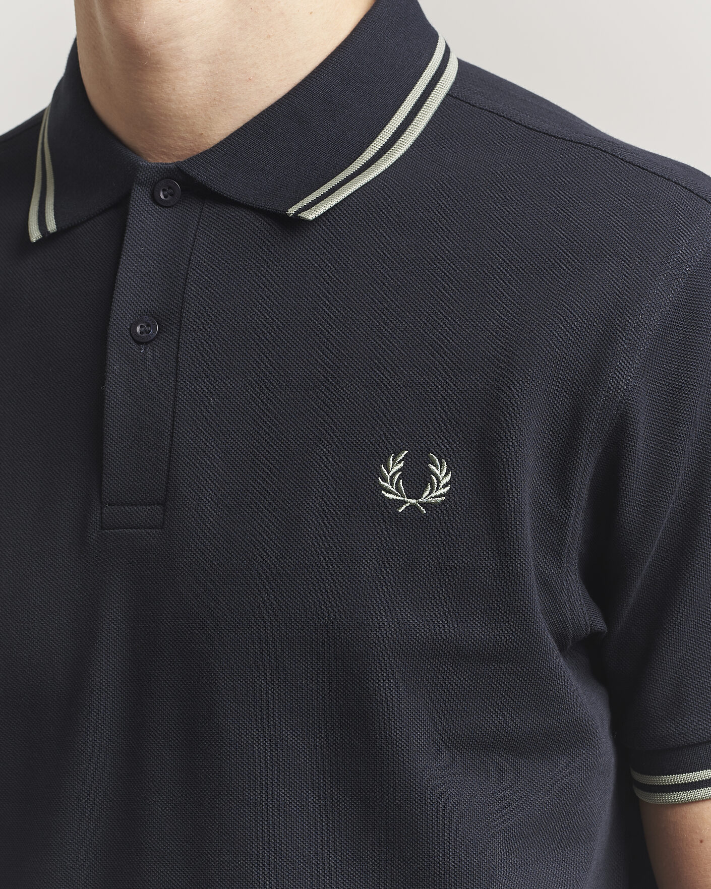 Uomini | Polo | Fred Perry | Twin Tipped Polo Shirt Navy