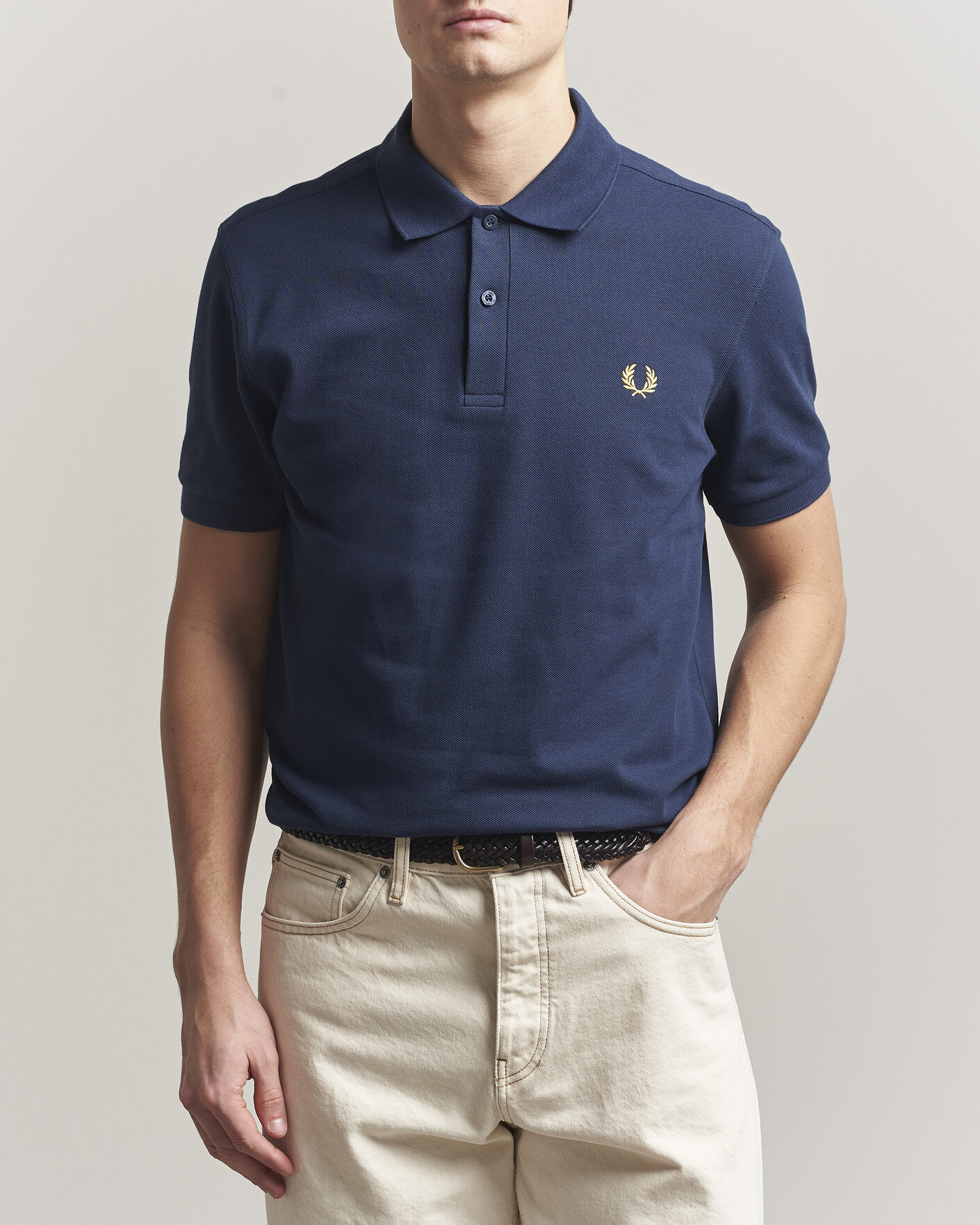 Uomini | Polo | Fred Perry | Plain Polo Tennis Blue
