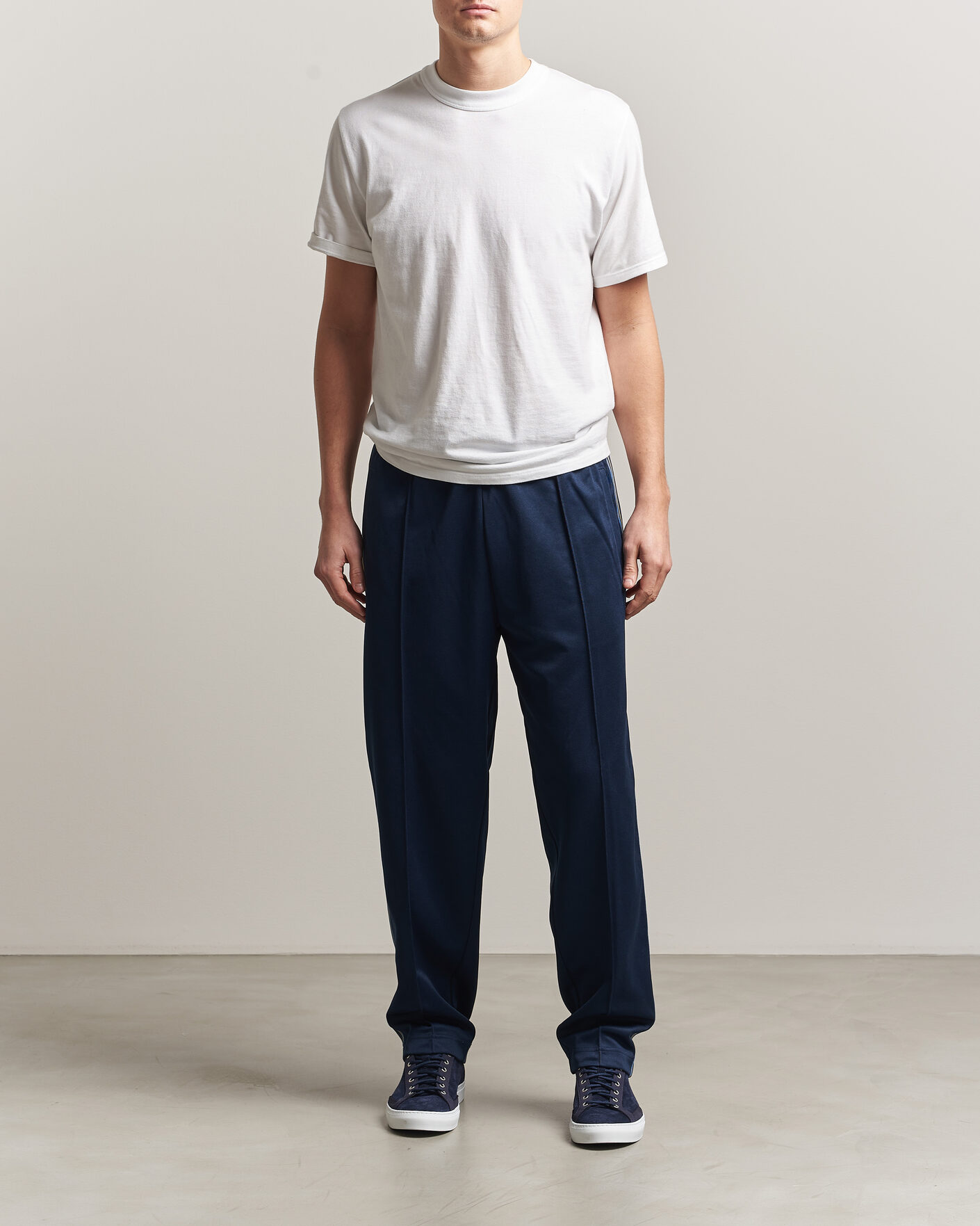 Uomini | Pantaloni | Fred Perry | Tramline Taped Track Pants Tennis Blue