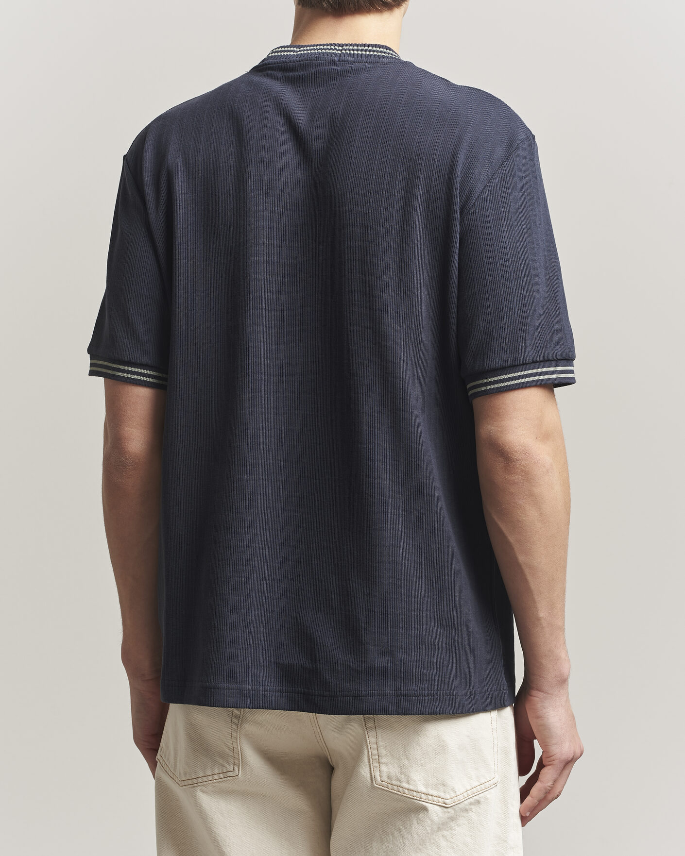 Uomini | T-shirt | Fred Perry | Rib Knitted T-Shirt Navy