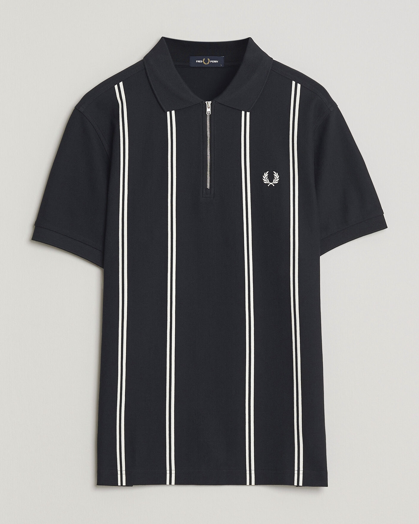 Uomini | Polo | Fred Perry | Vertical Striped Polo Navy