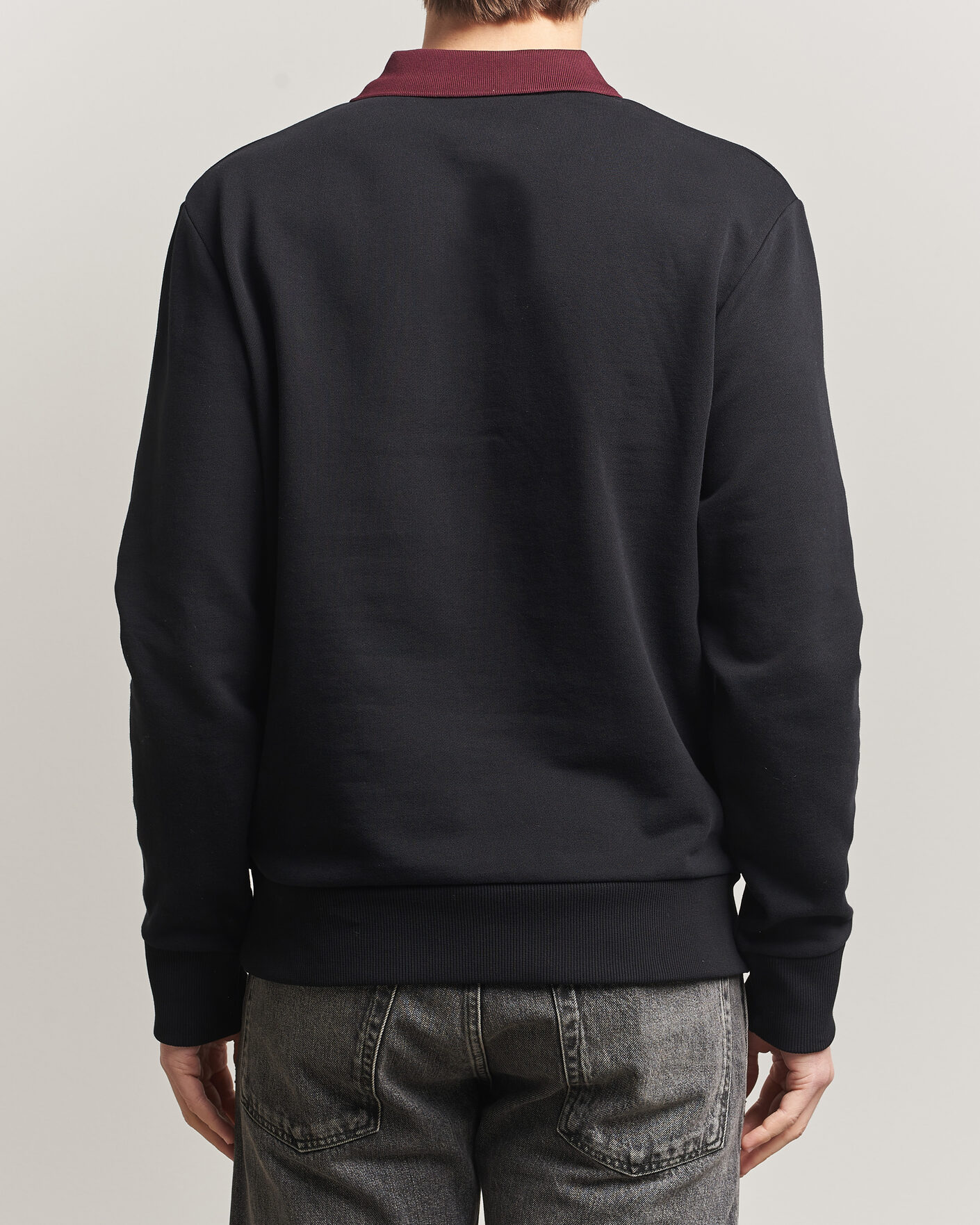 Uomini | Maglieria | Fred Perry | Embroidered Paneled Polo Sweater Black