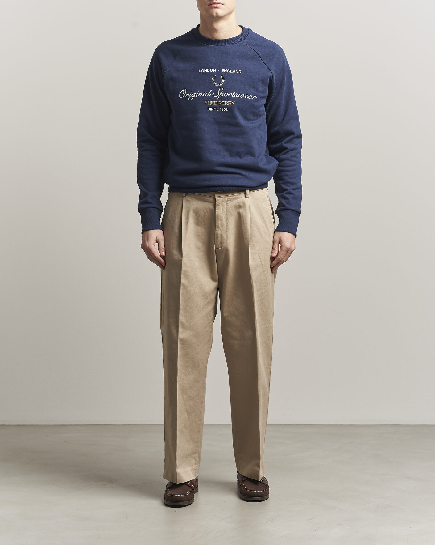 Uomini | Maglieria | Fred Perry | Original Sportswear Sweatshirt Tennis Blue