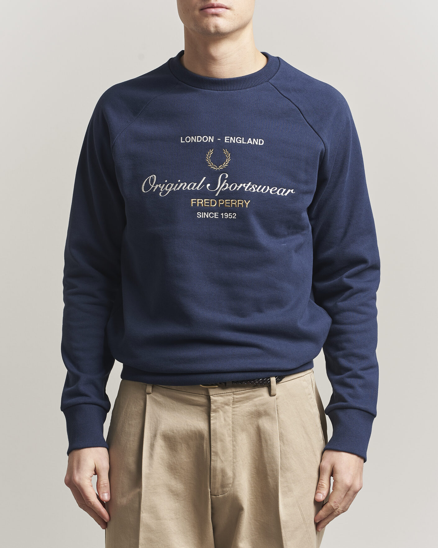 Uomini | Maglieria | Fred Perry | Original Sportswear Sweatshirt Tennis Blue