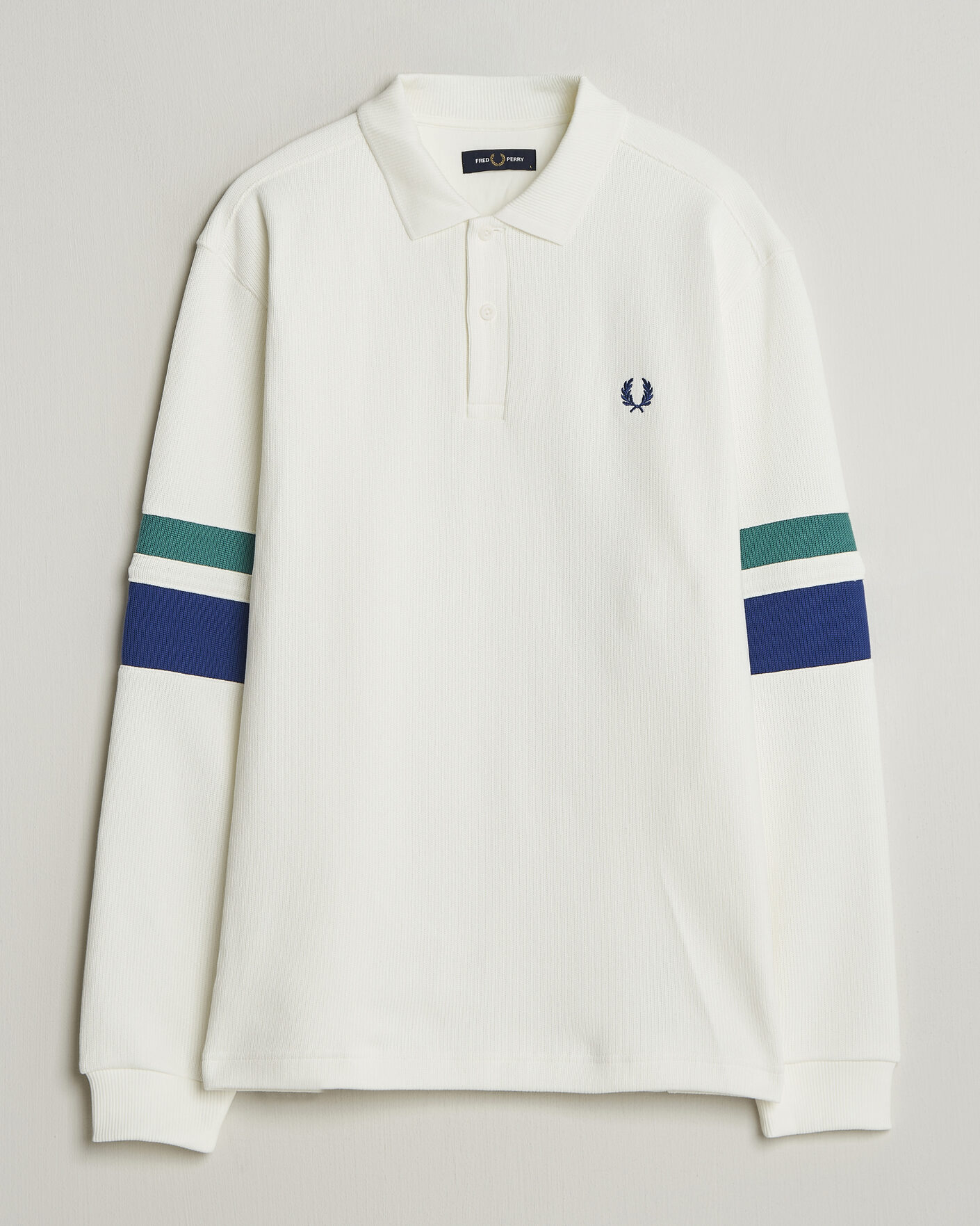 Uomini | Maglieria | Fred Perry | Tipped Sleeve Rugger Snow White