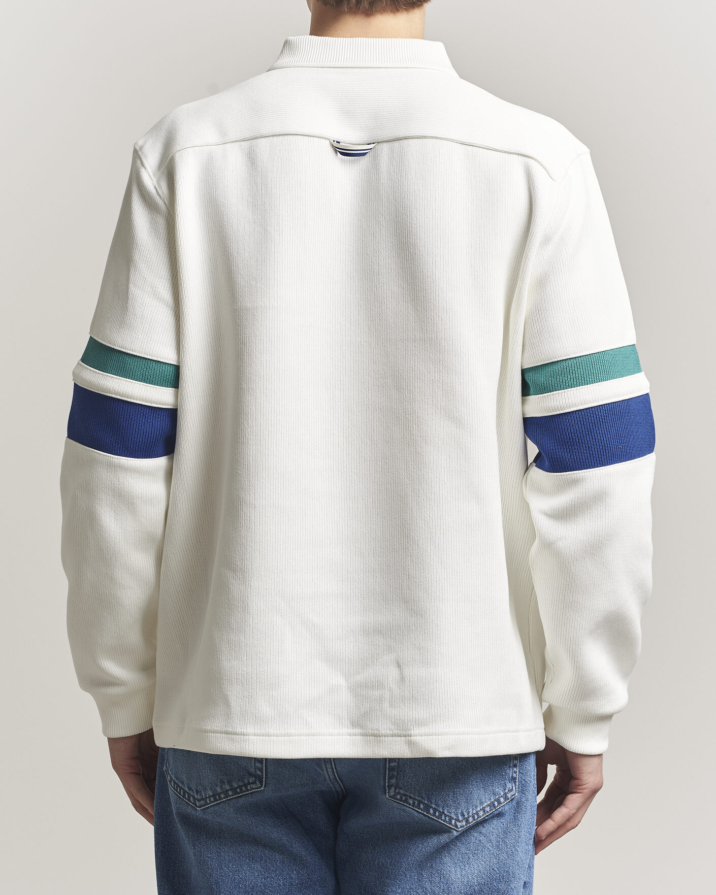 Uomini | Maglieria | Fred Perry | Tipped Sleeve Rugger Snow White