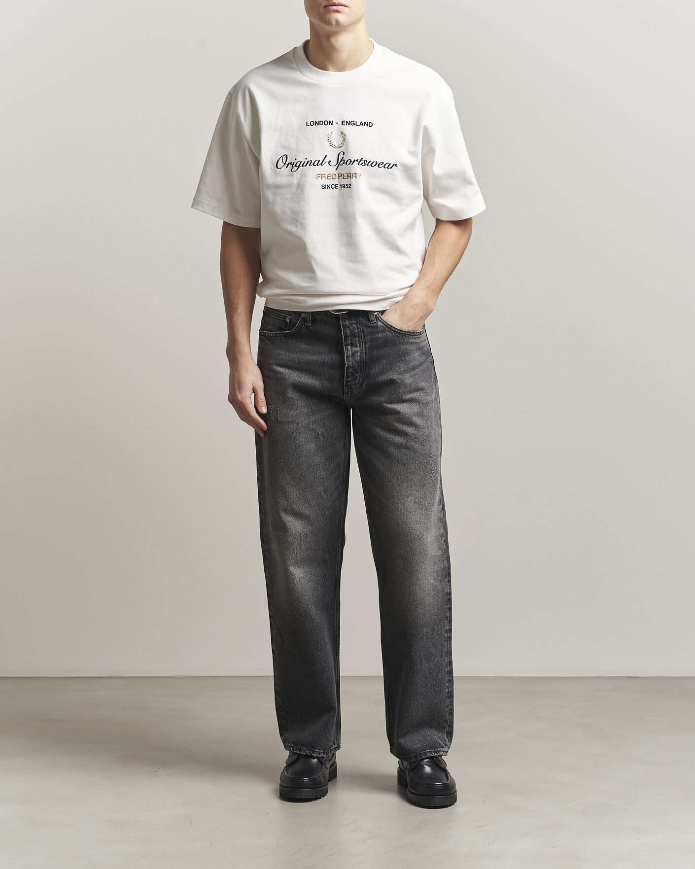 Uomini | T-shirt | Fred Perry | Original Sportswear T-Shirt Snow White