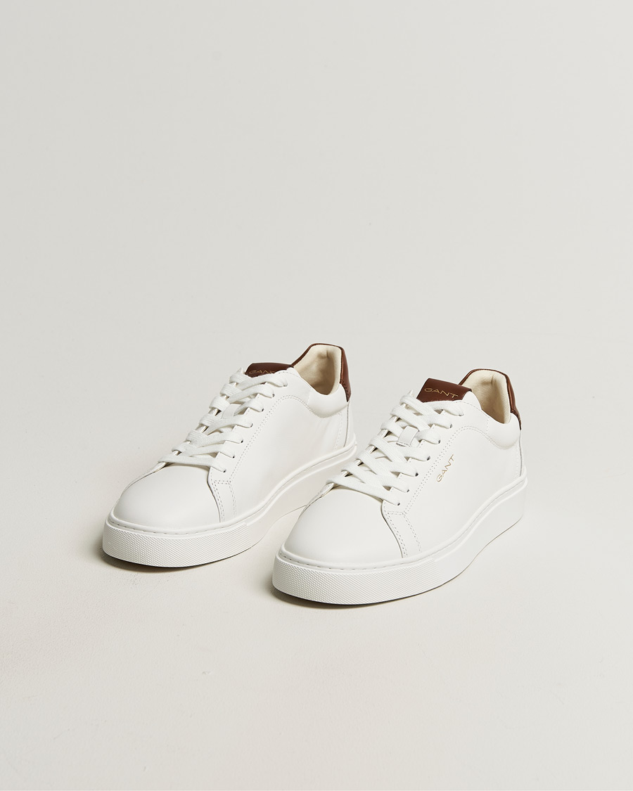 Uomini | Sneakers | GANT | Mc Julien Leather Sneaker White/Dark Tan