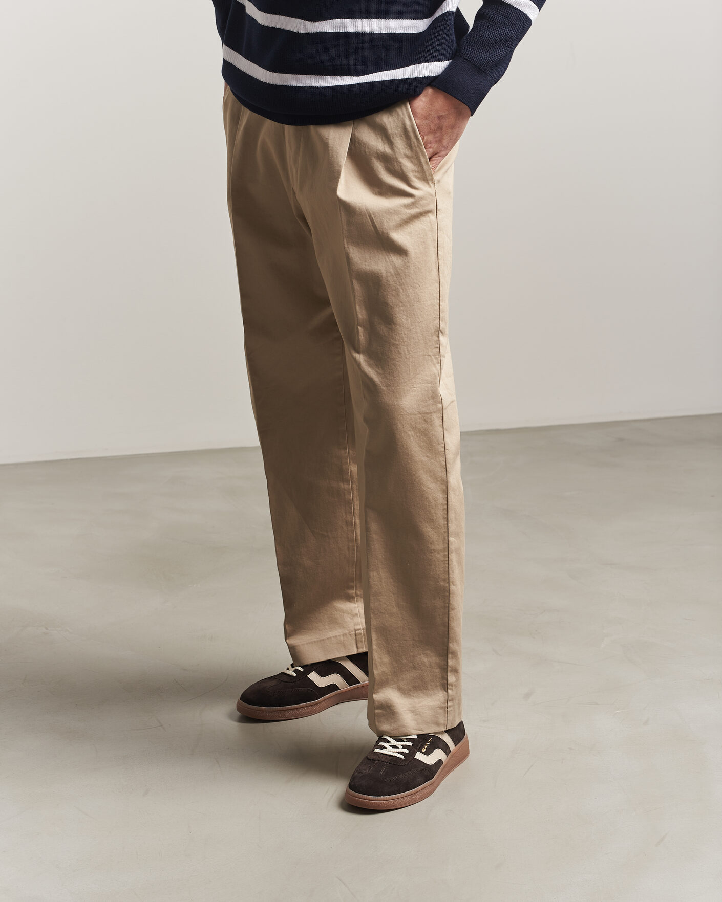 Uomini | Sneakers | Gant | Cuzmo Suede Sneaker Dark Brown/White