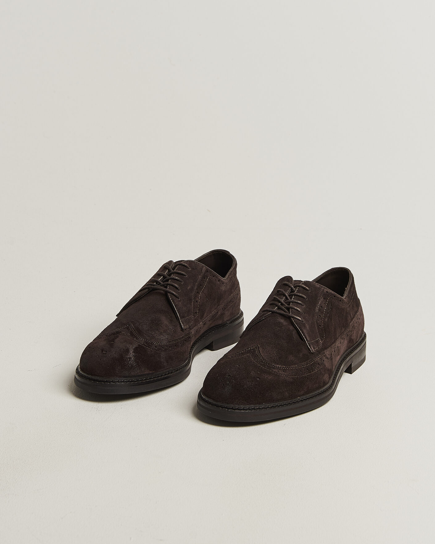 Uomini | Brogues | GANT | Bidford Suede Brouge Dark Brown