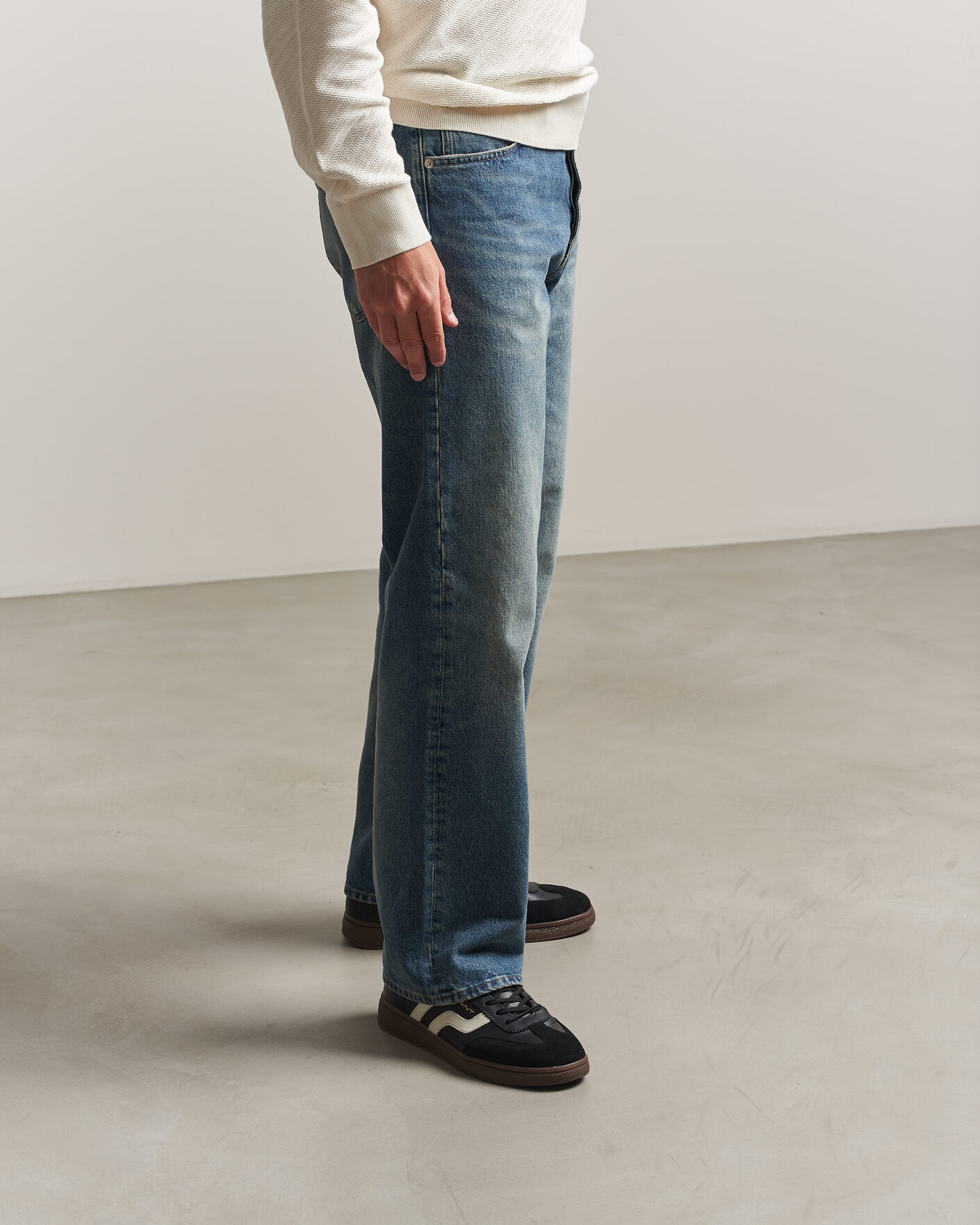 Uomini | Sneakers | Gant | Cuzmo Leather/Suede Sneaker Black/White