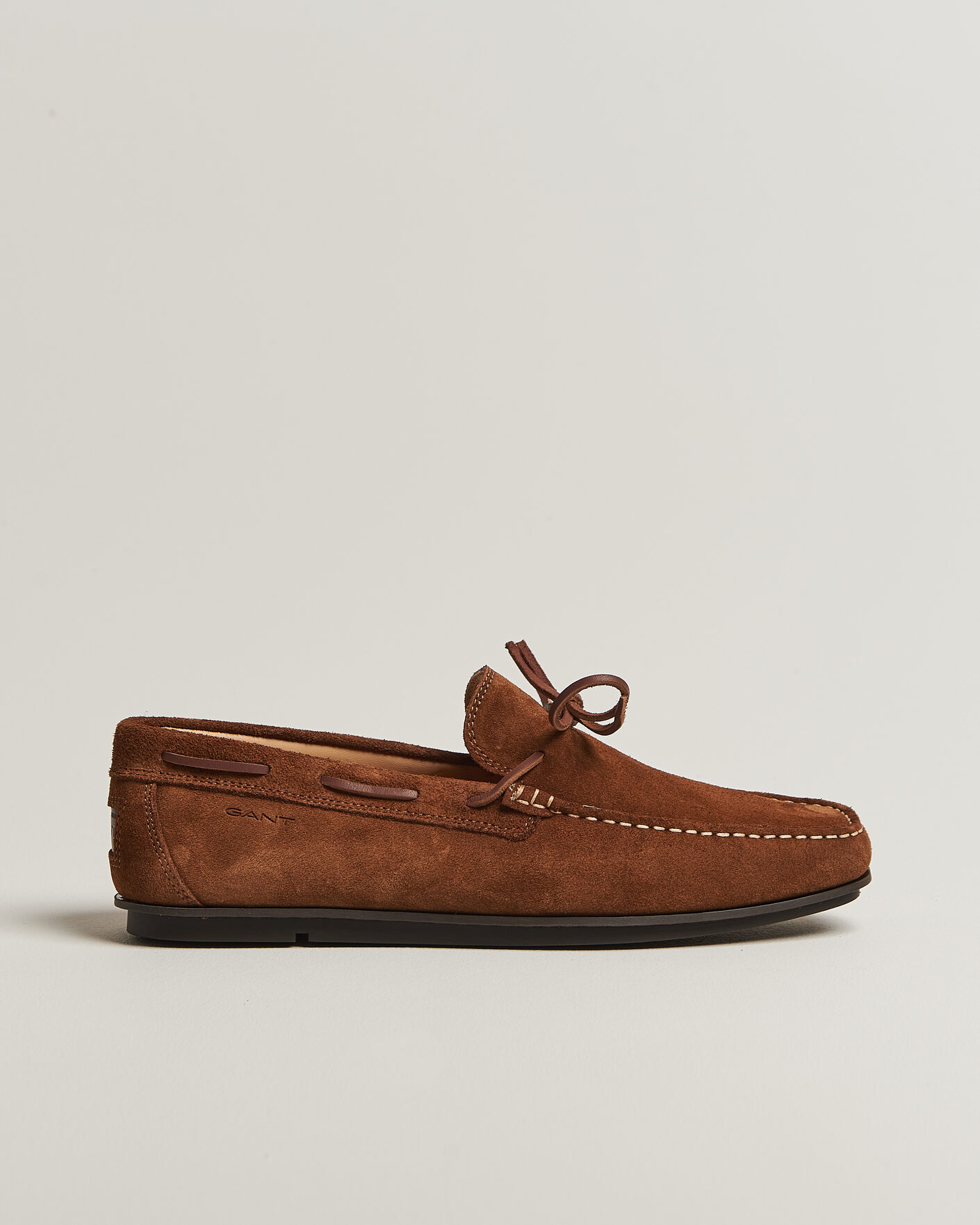 Uomini | Mocassini | Gant | Wilmon Laced Suede Car Shoe Cognac