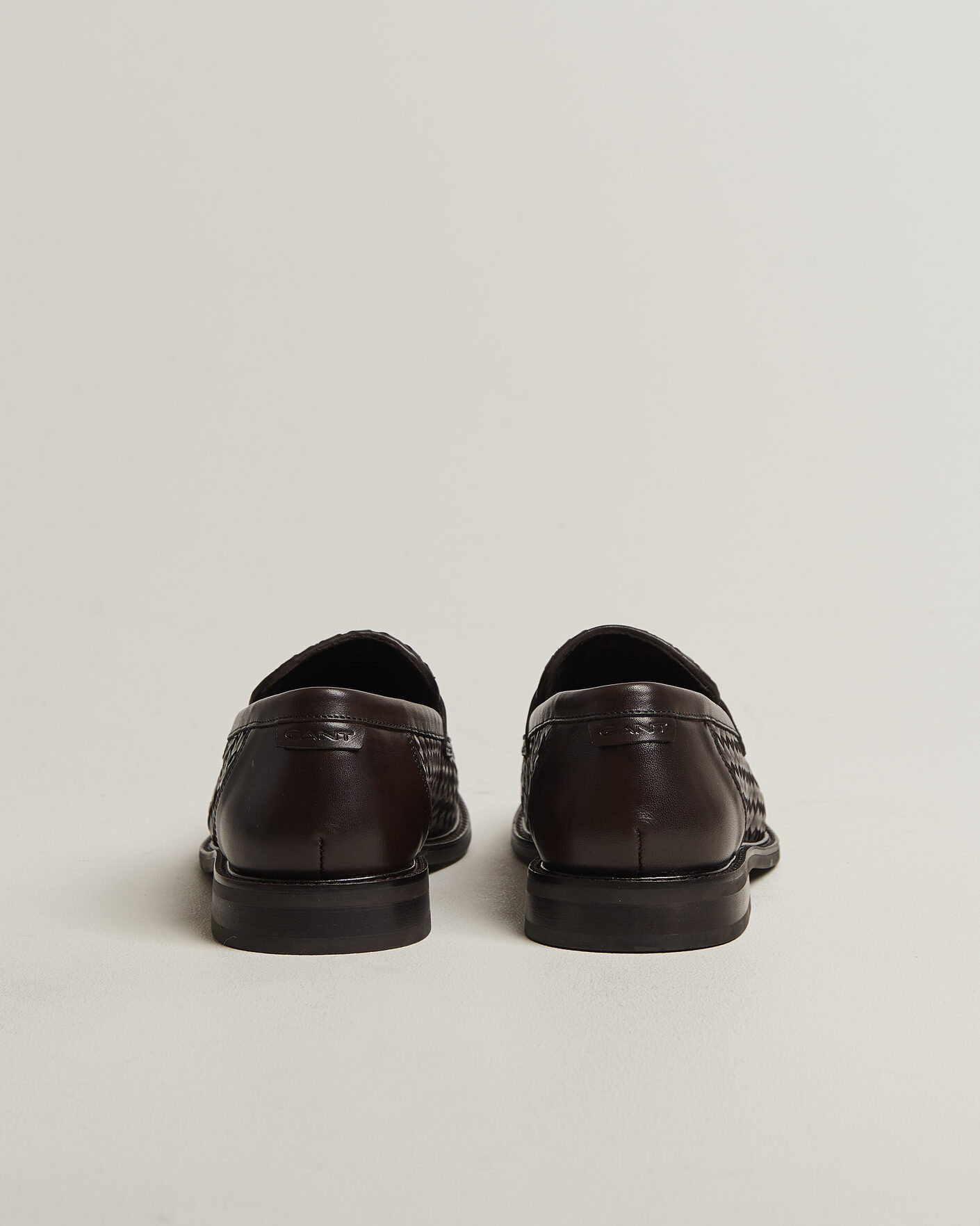 Uomini | Mocassini | GANT | Lozham Braided Leather Loafer Dark Brown