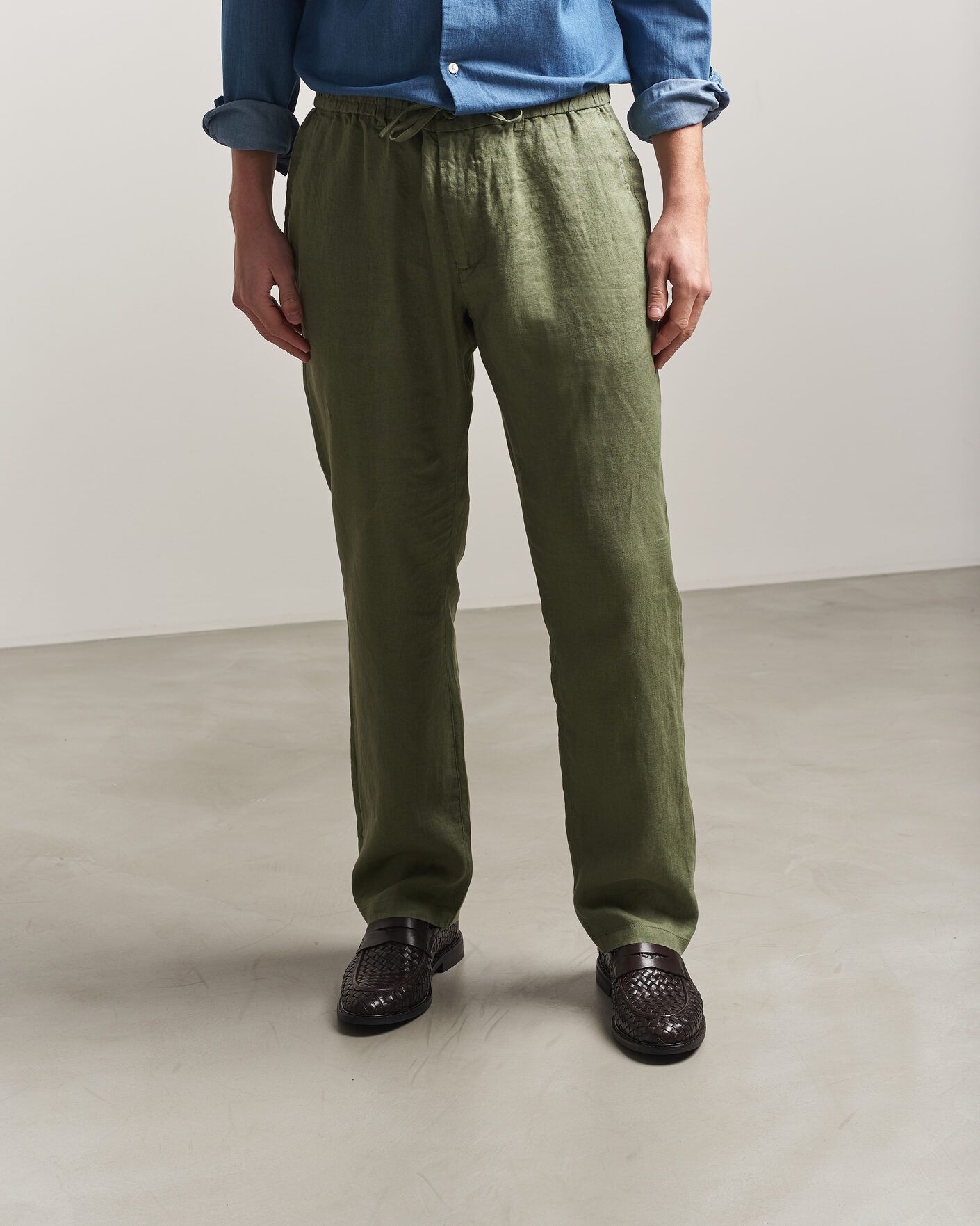 Uomini | Mocassini | Gant | Lozham Braided Leather Loafer Dark Brown