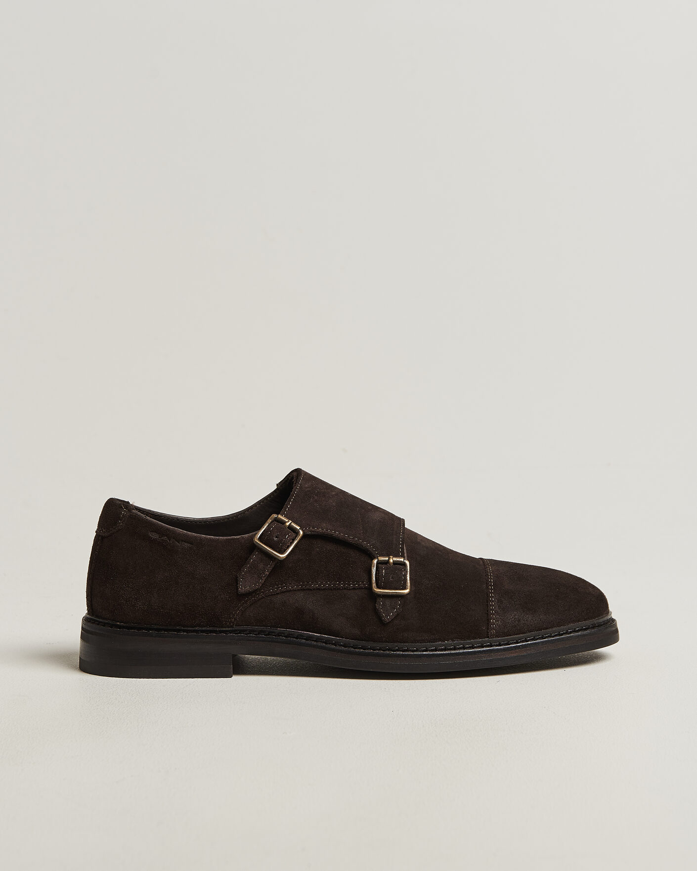 Uomini | Scarpe con cinturino alla caviglia | Gant | Bidford Suede Double Monkstrap Dark Brown