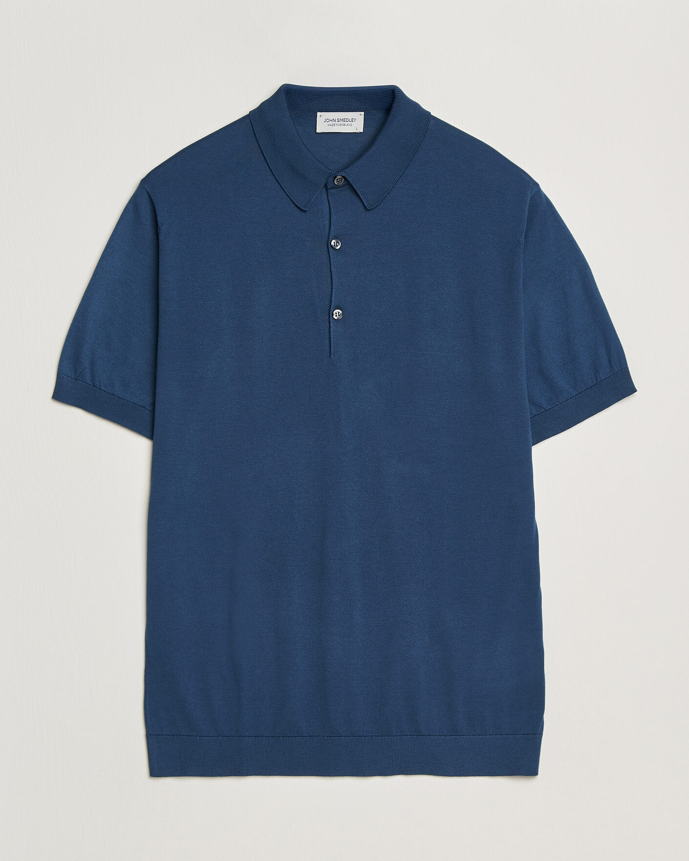 Uomini | Polo | John Smedley | Adrian Slim Fit Sea Island Cotton Polo Delft Blue