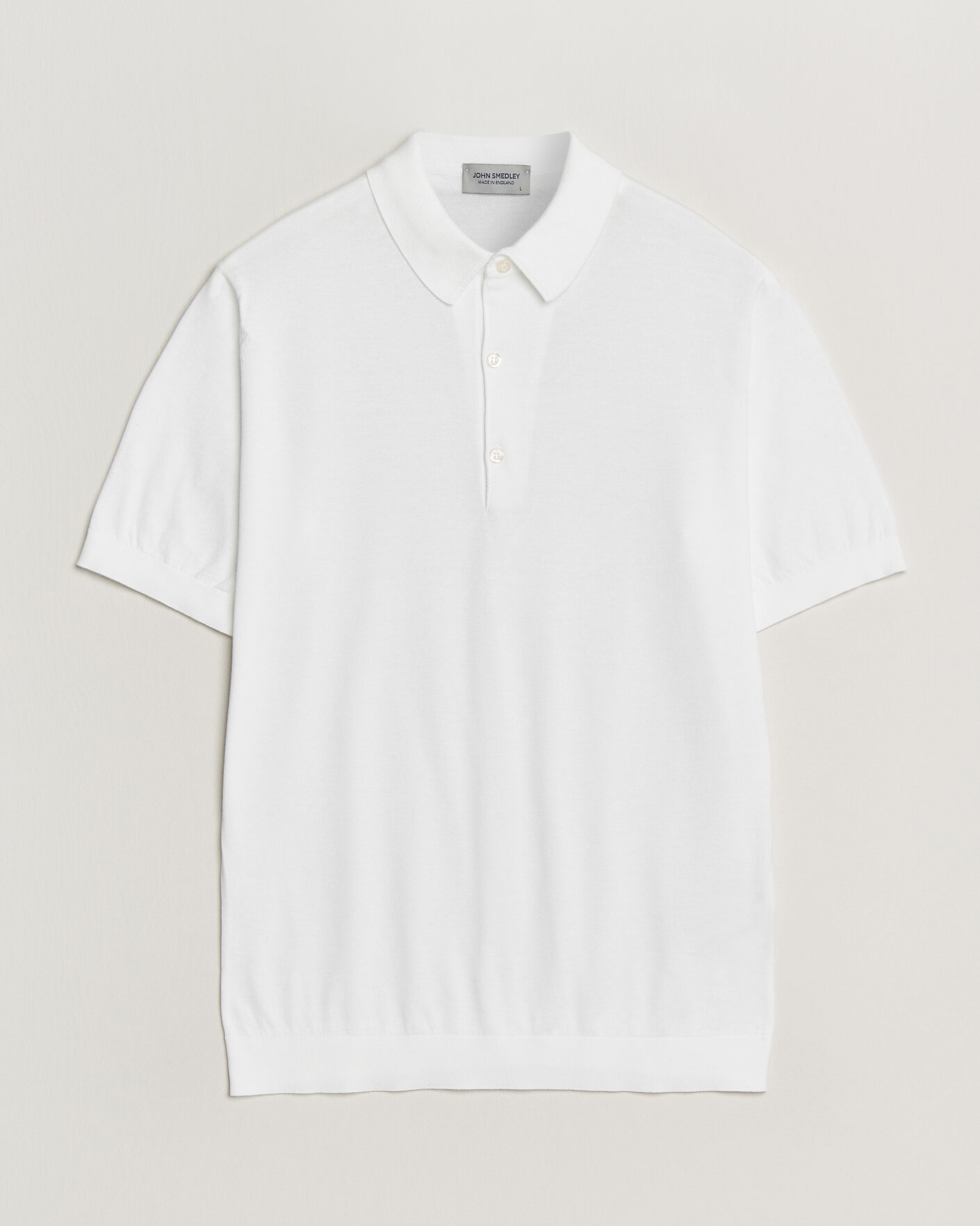 Uomini | Polo | John Smedley | Adrian Slim Fit Sea Island Cotton Polo White