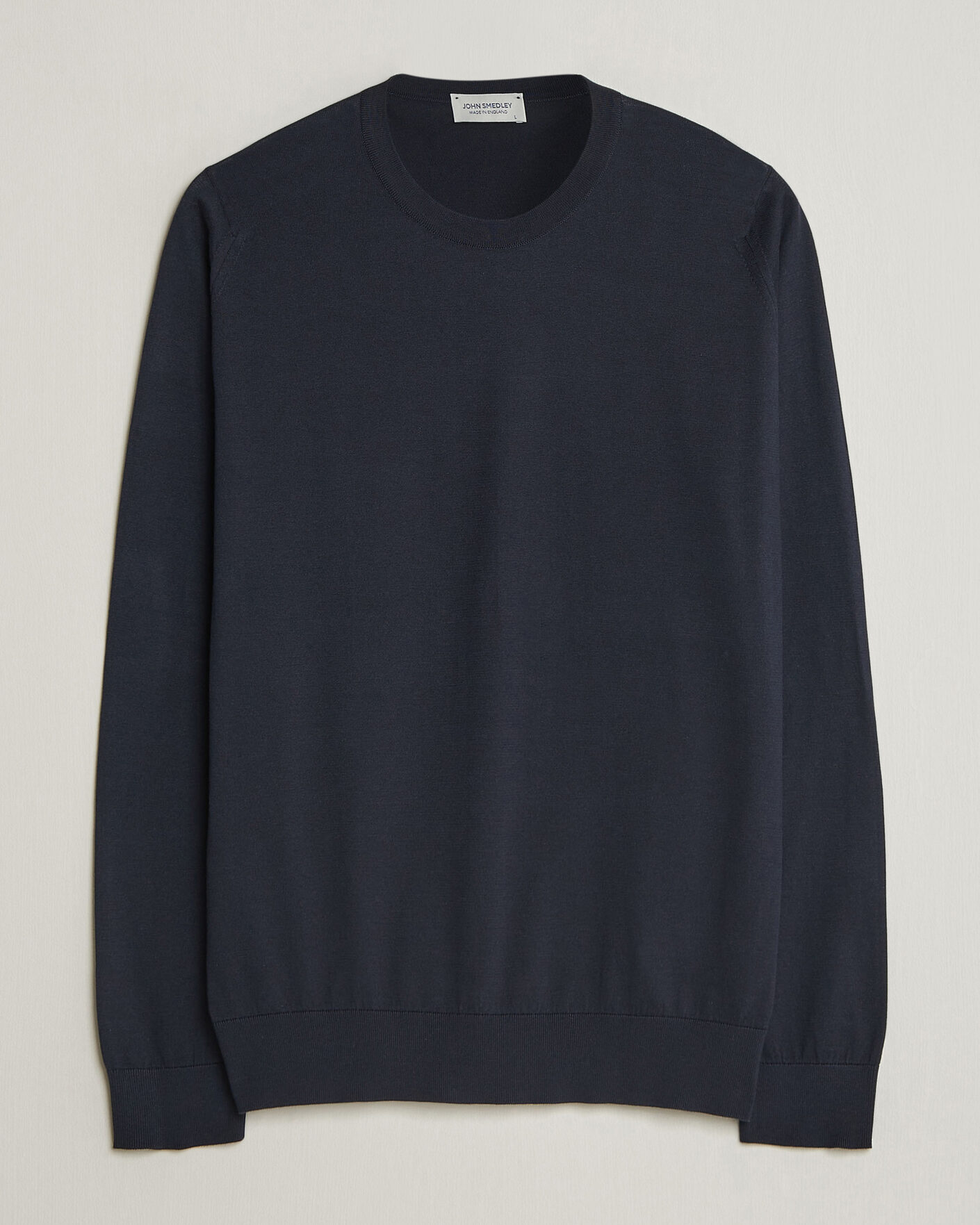 Uomini | Maglieria | John Smedley | Rowland Sea Island Crew Neck Pullover Navy