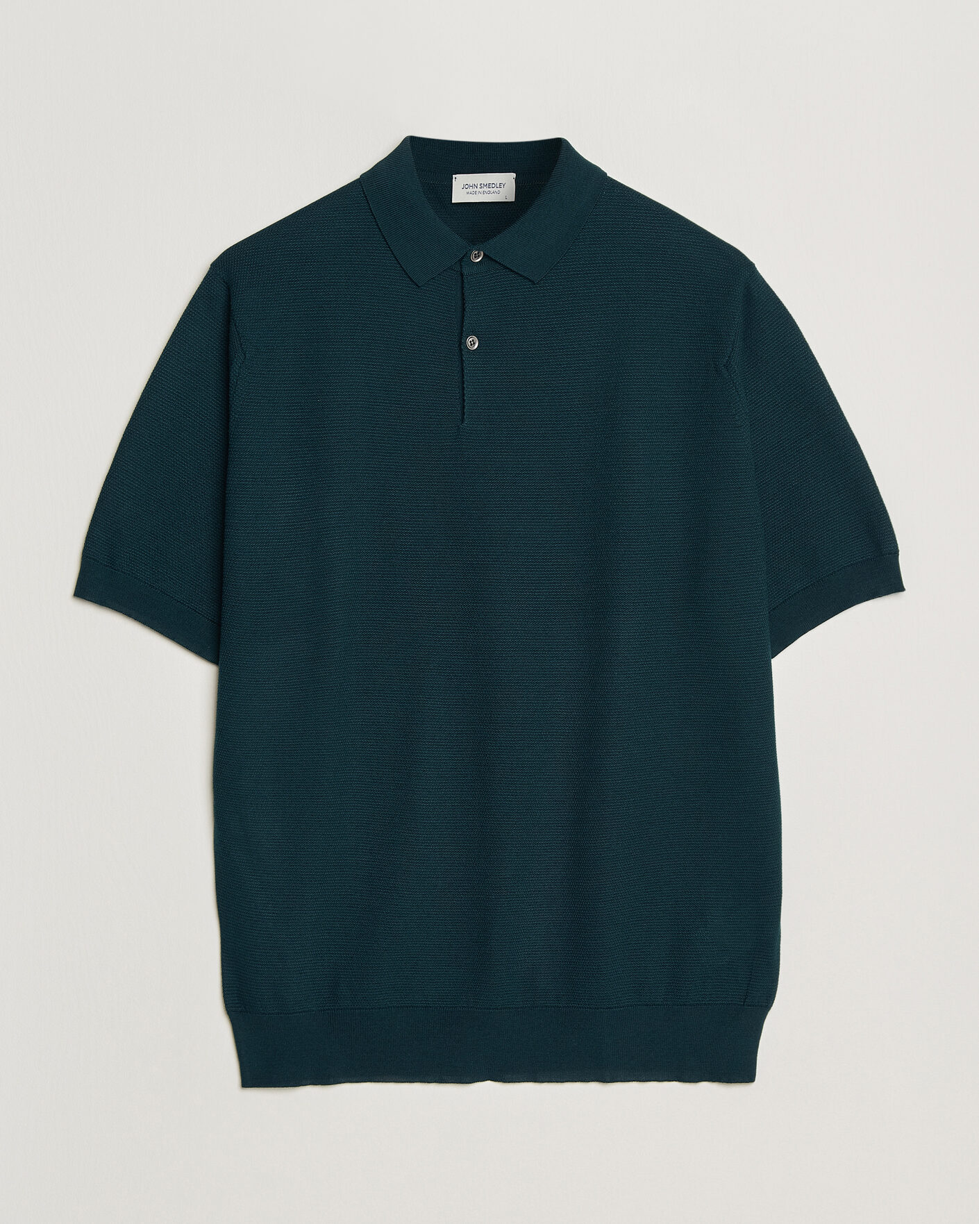 Uomini | Polo | John Smedley | 14 Singular Knitted Textured Polo Richardson Green