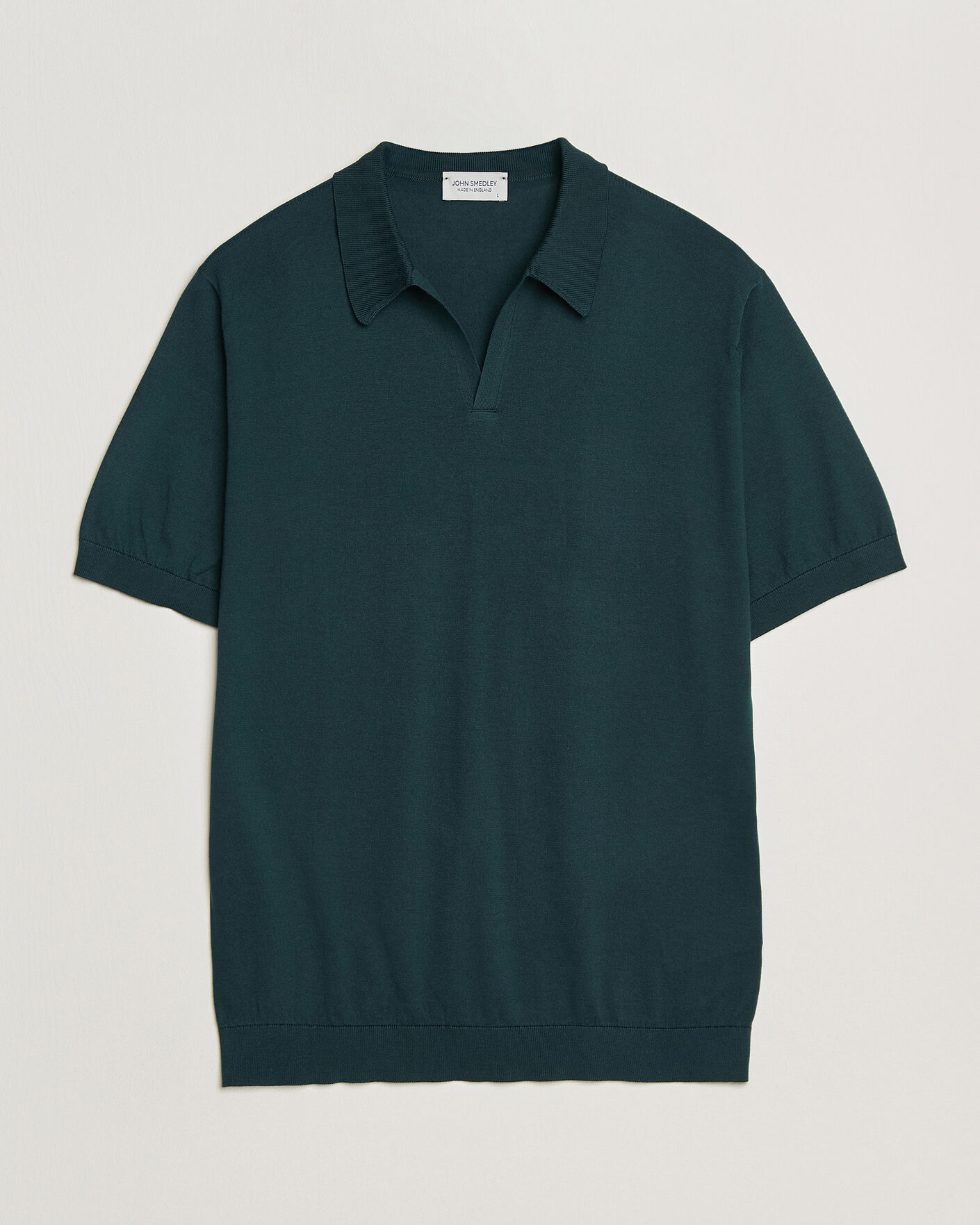 Uomini | Polo | John Smedley | Noah Open Collar Sea Island Polo Rainforest