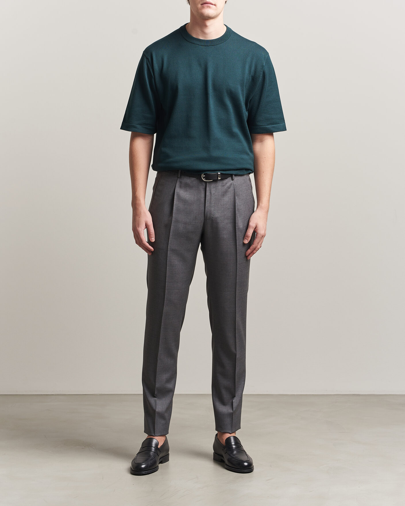 Uomini | T-shirt | John Smedley | Tindall Sea Island Cotton T-Shirt Rainforest