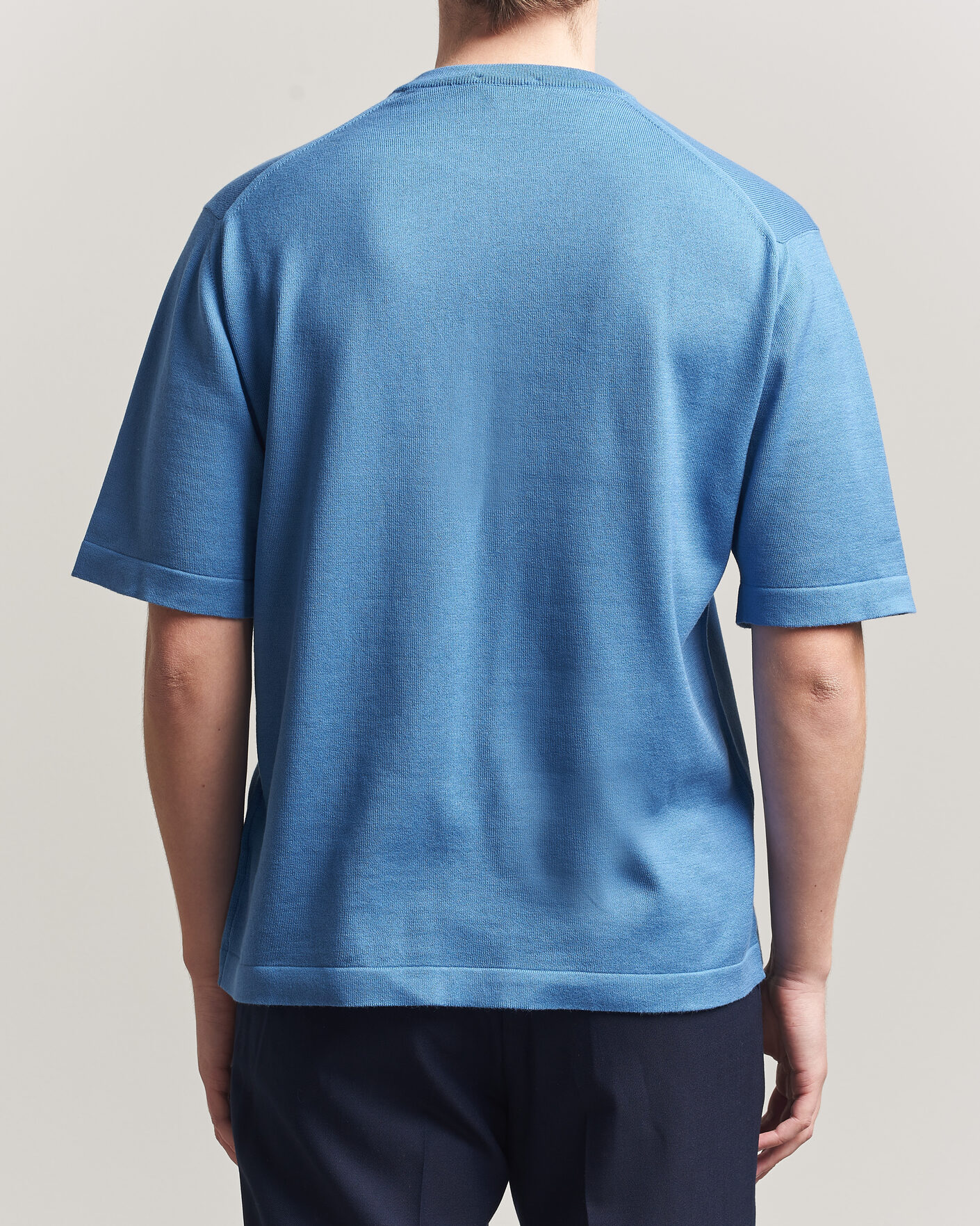 Uomini | T-shirt | John Smedley | Tindall Sea Island Cotton T-Shirt Skye Blue