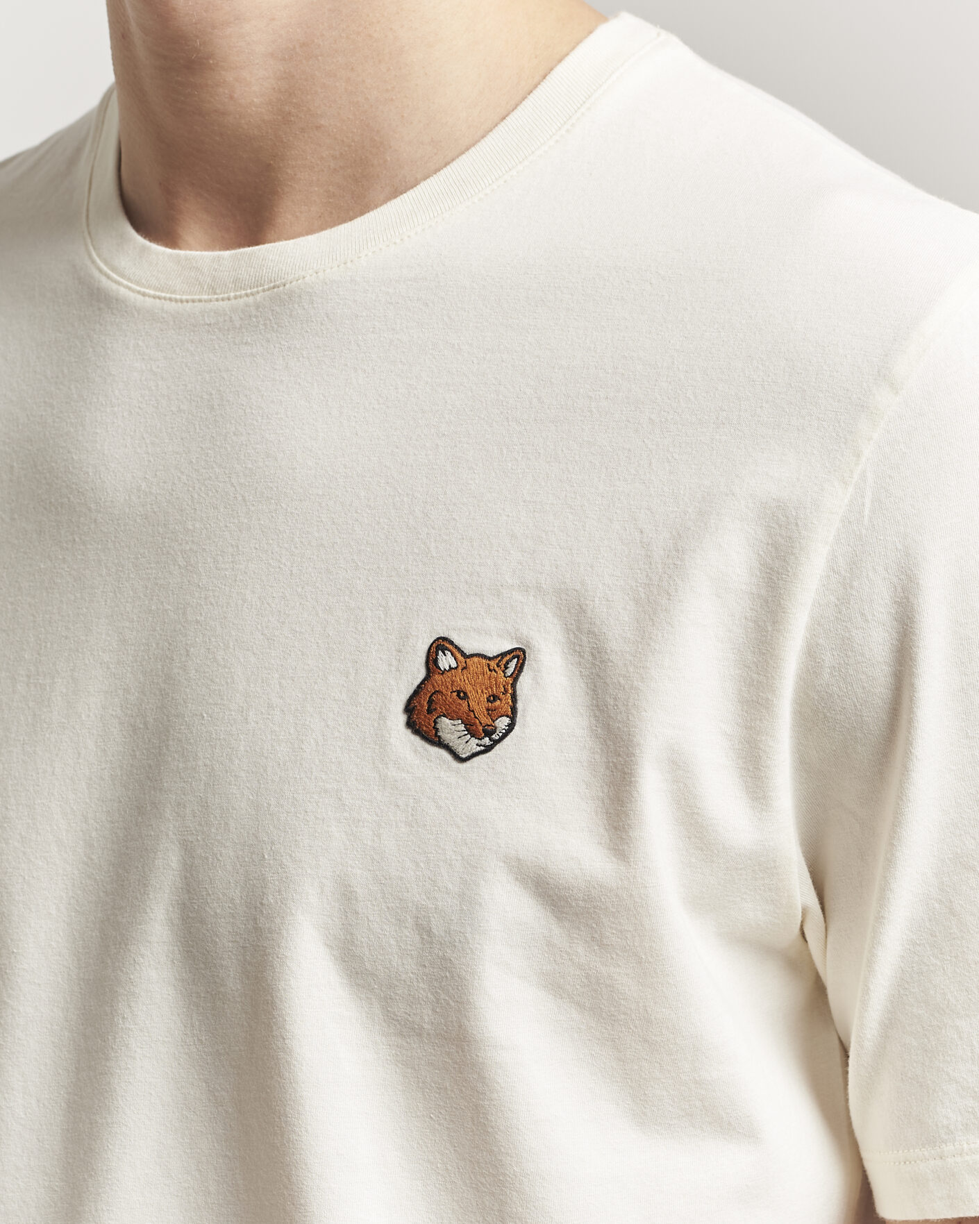 Uomini | T-shirt | Maison Kitsuné | Fox Head T-Shirt Noble Beige