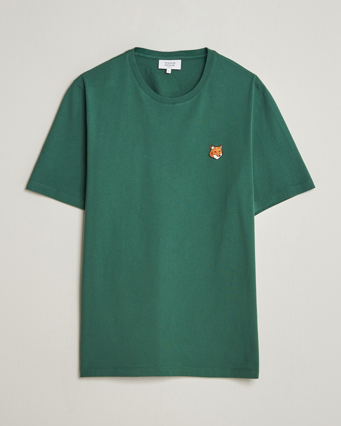 Uomini | T-shirt | Maison Kitsuné | Fox Head T-Shirt Bottle Green
