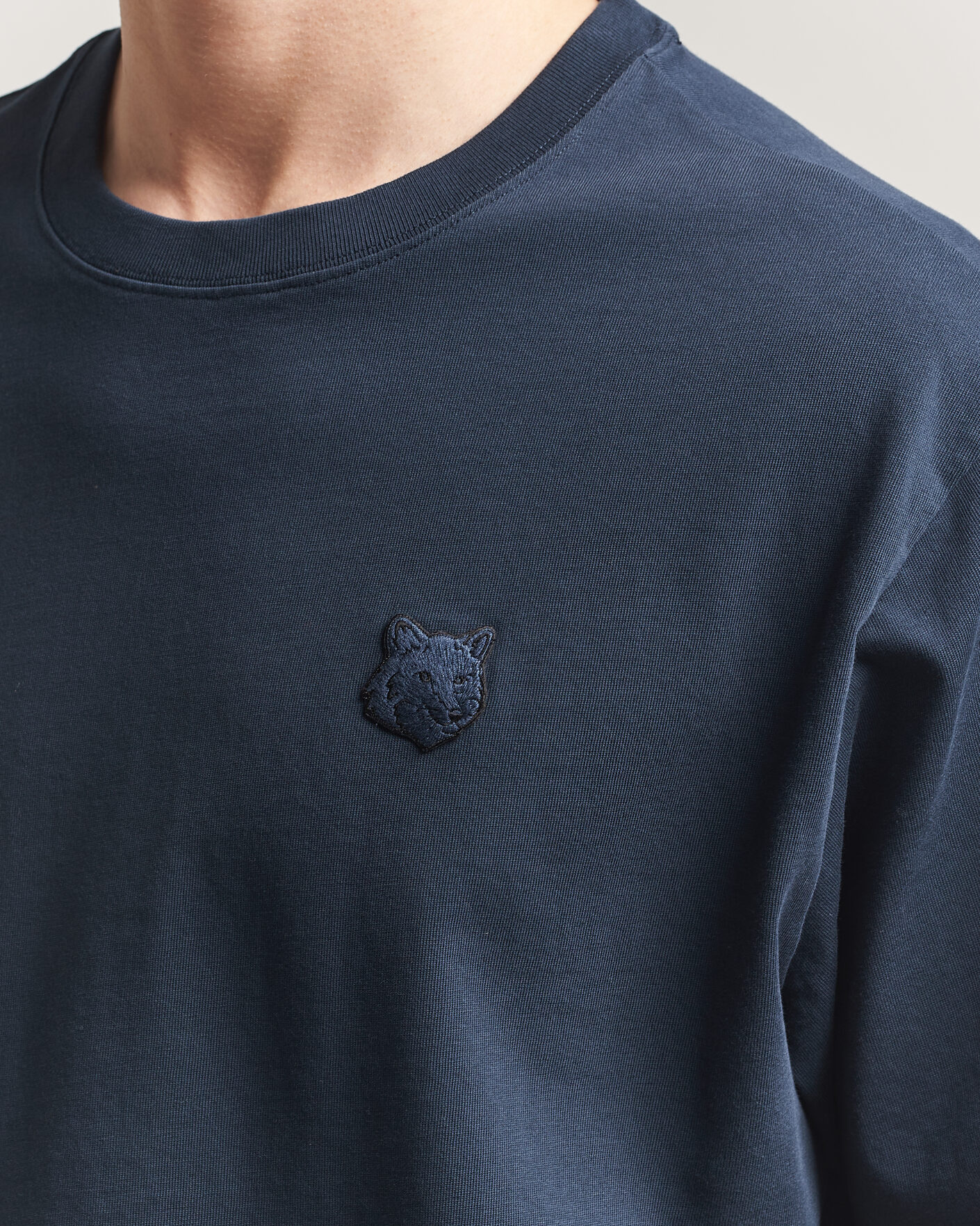Uomini | T-shirt | Maison Kitsuné | Tonal Fox Head T-Shirt Navy