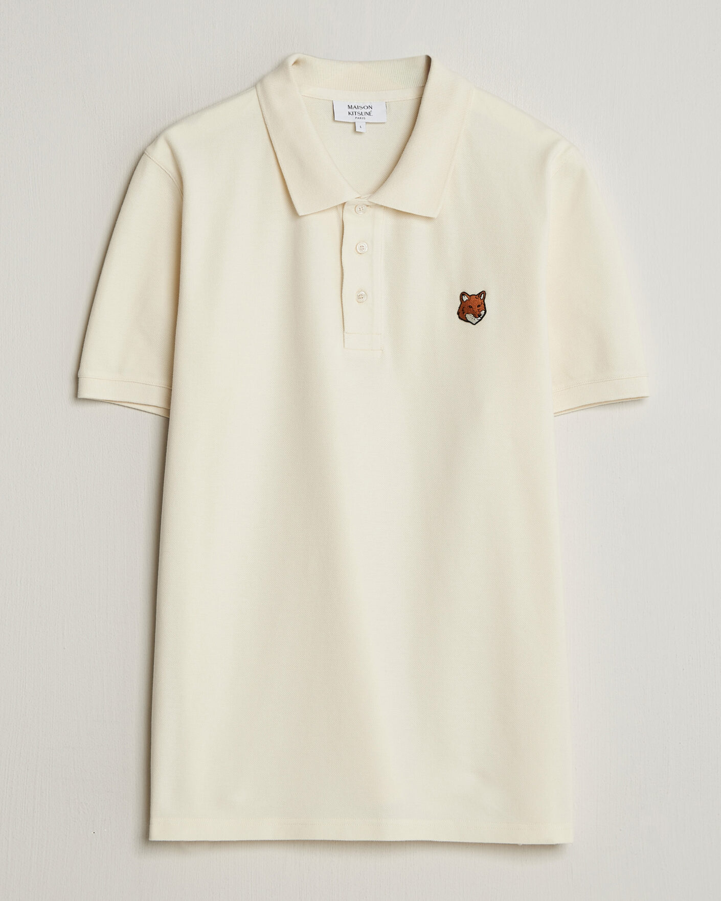Uomini | Polo | Maison Kitsuné | Fox Head Polo Noble Beige