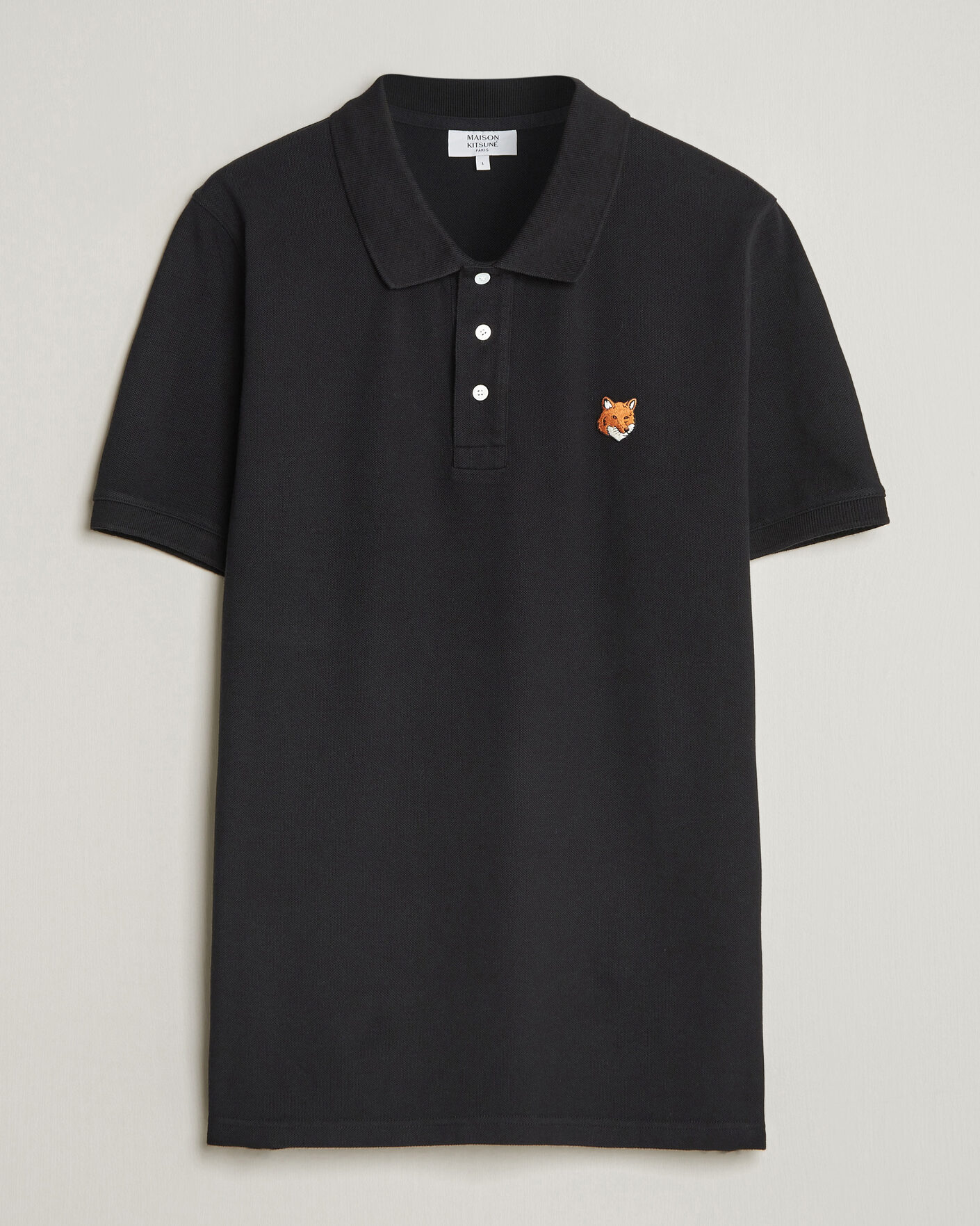 Uomini | Polo | Maison Kitsuné | Fox Head Polo Black