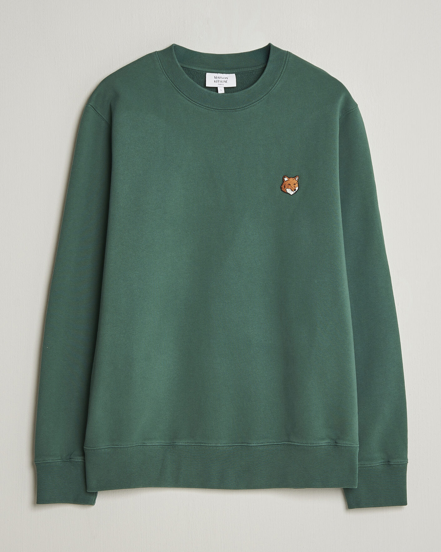 Uomini | Maglieria | Maison Kitsuné | Fox Head Sweatshirt Bottle Green