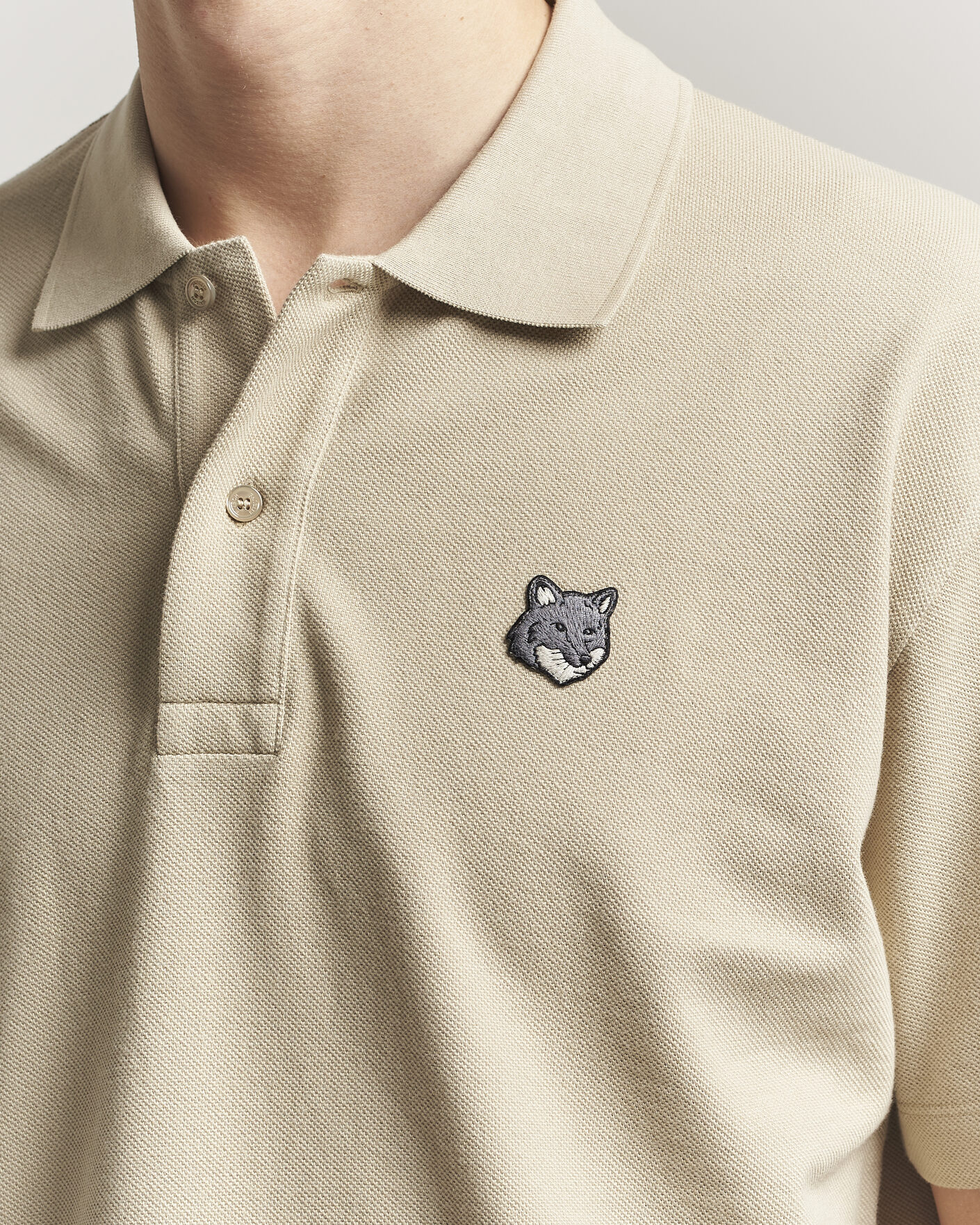 Uomini | Polo | Maison Kitsuné | Bold Fox Head Polo Tea Leaf