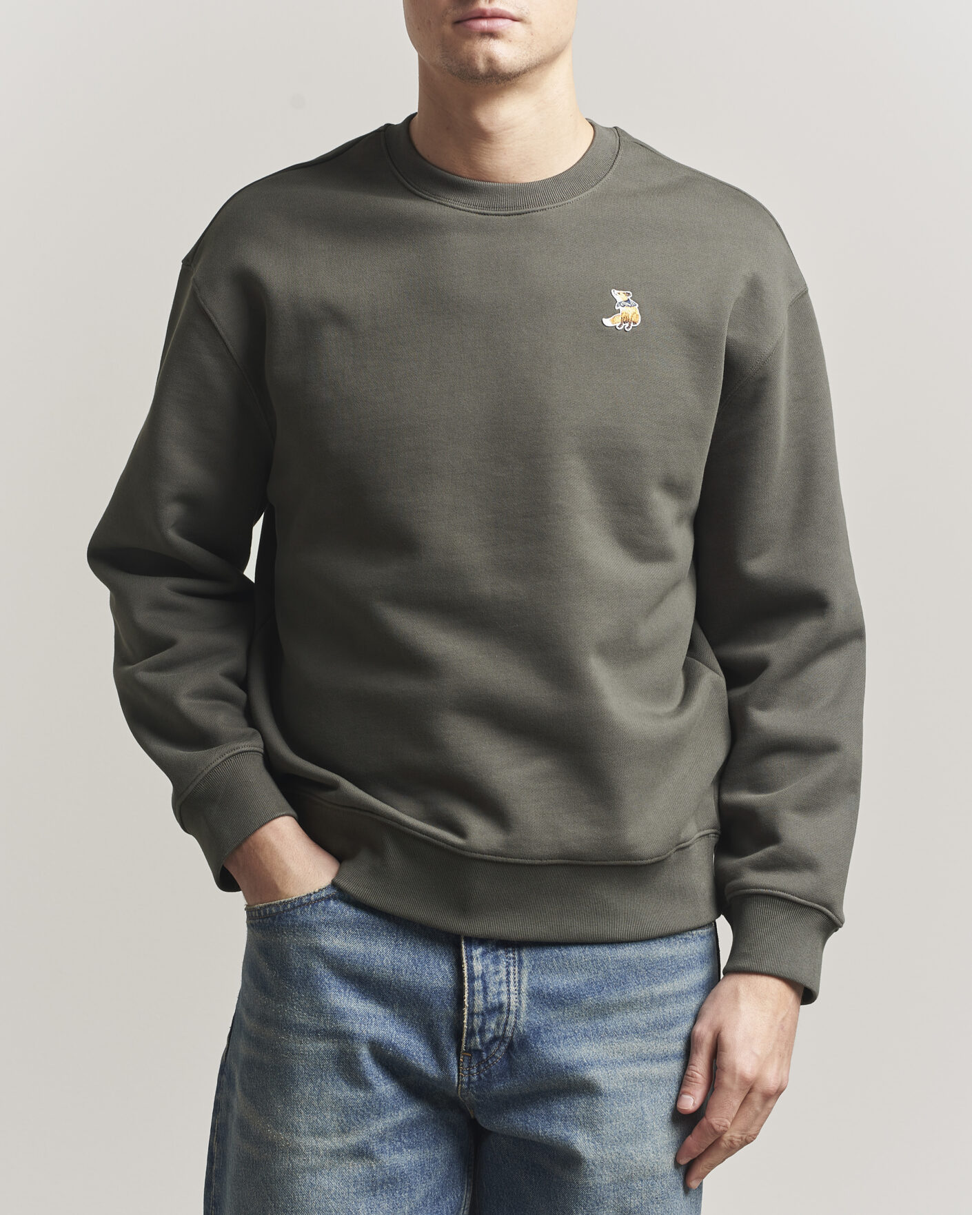 Uomini | Maglieria | Maison Kitsuné | Dreaming Fox Sweatshirt Beluga